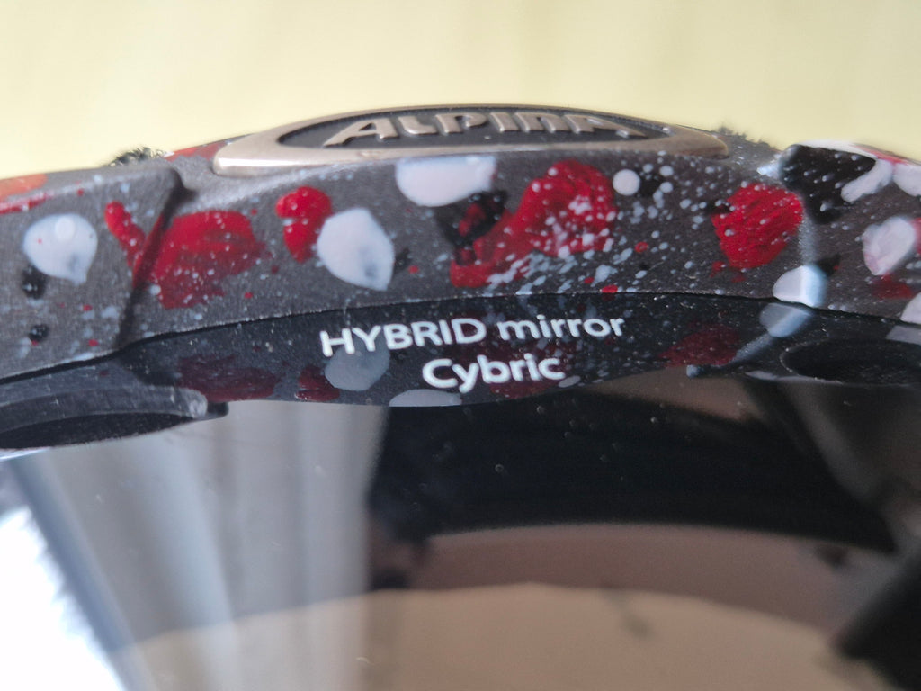 Alpina Cybric HM Ski Goggles, Mirror Lens S3, Black/Red, Good Condition