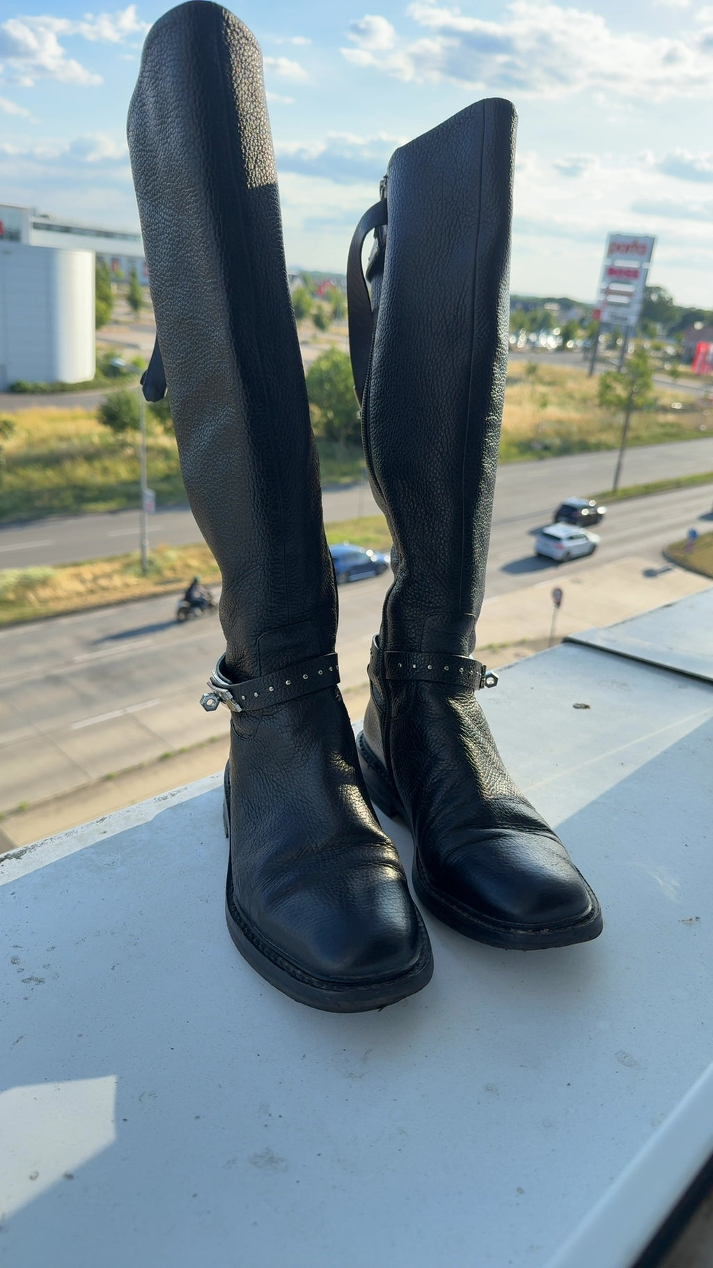 Steffen Schraut Lederstiefel Schwarz Kniehoch EU 37 Gebraucht