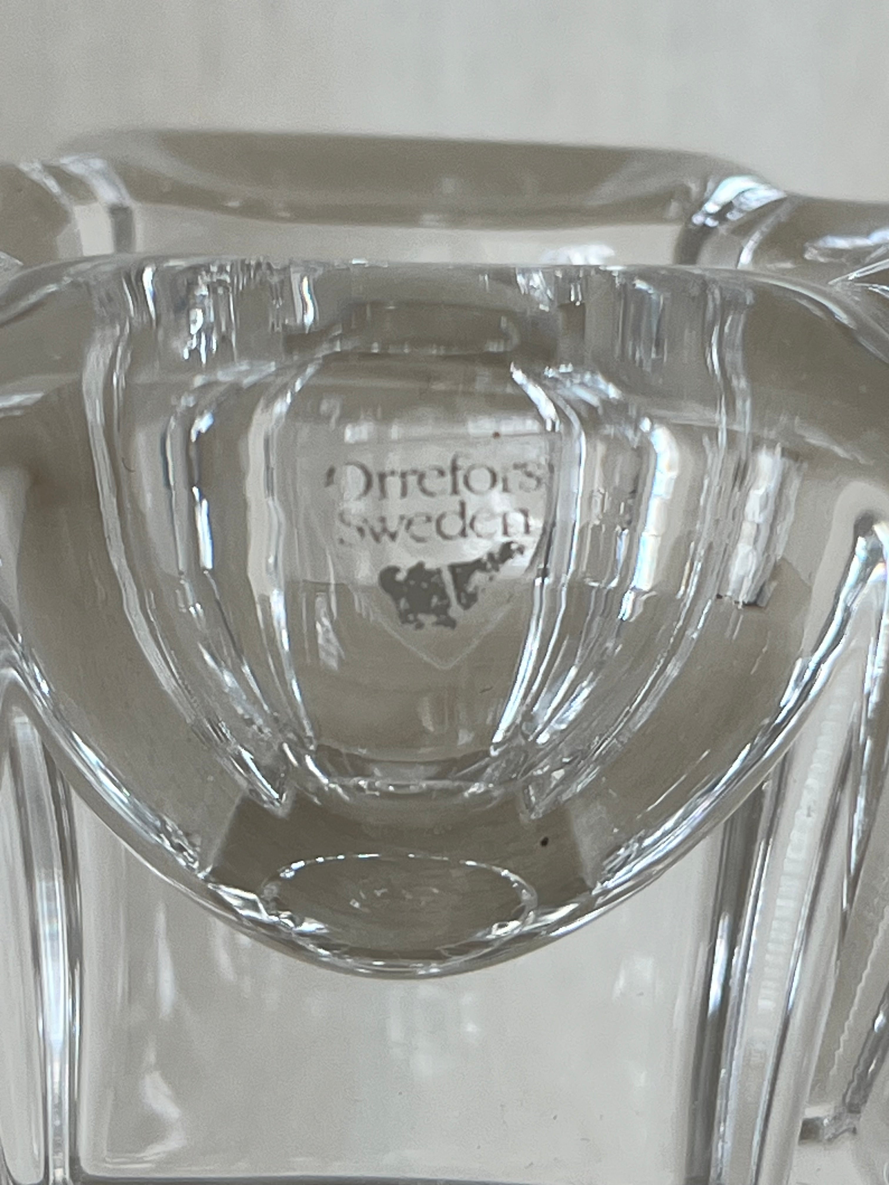 Orrefors Max Kristall Windlicht | 9,5 cm | Klar | Sehr guter Zustand