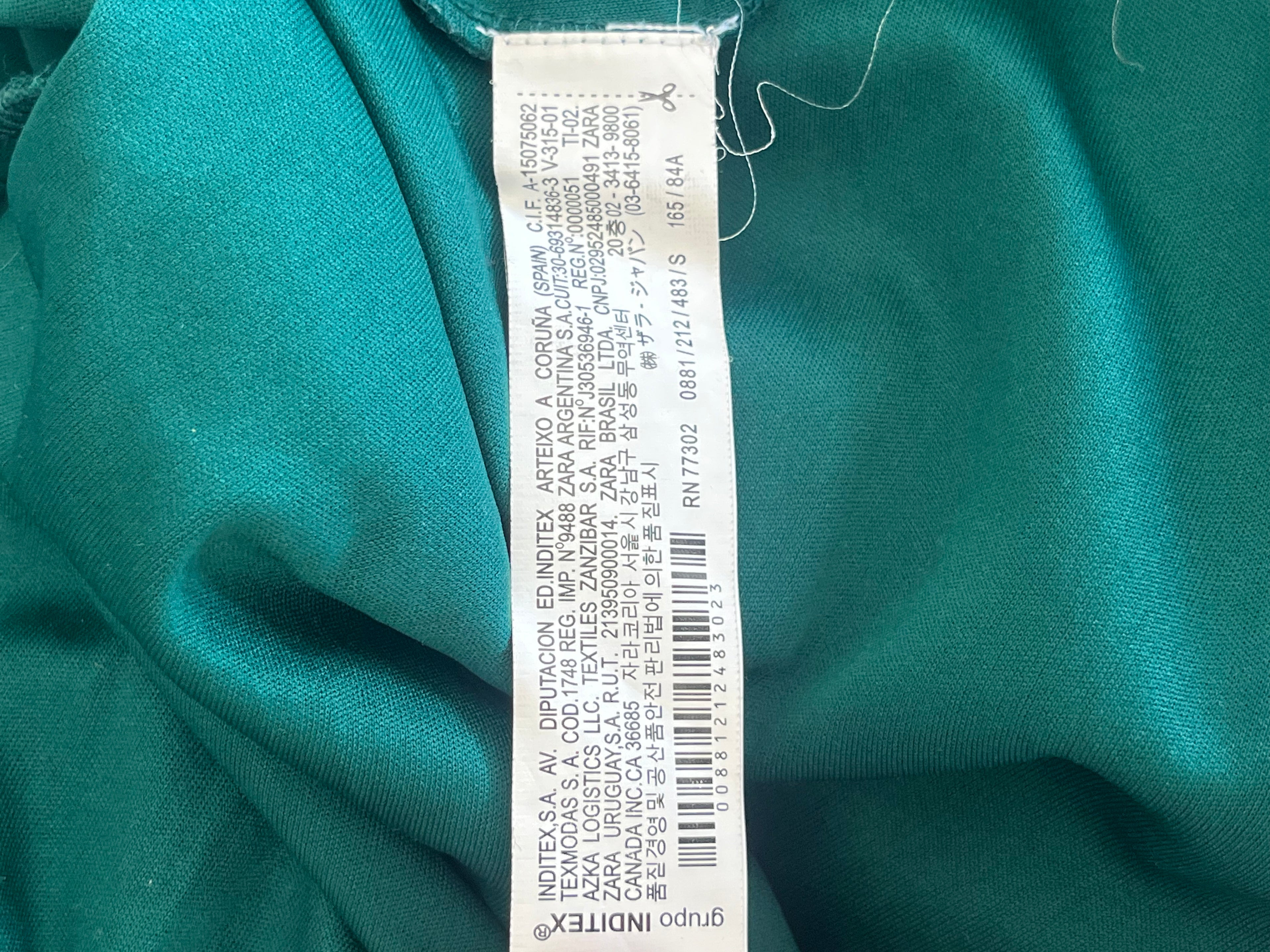 Zara TRF Kleid mit Perlen, Gr. S, Teal, Sehr guter Zustand