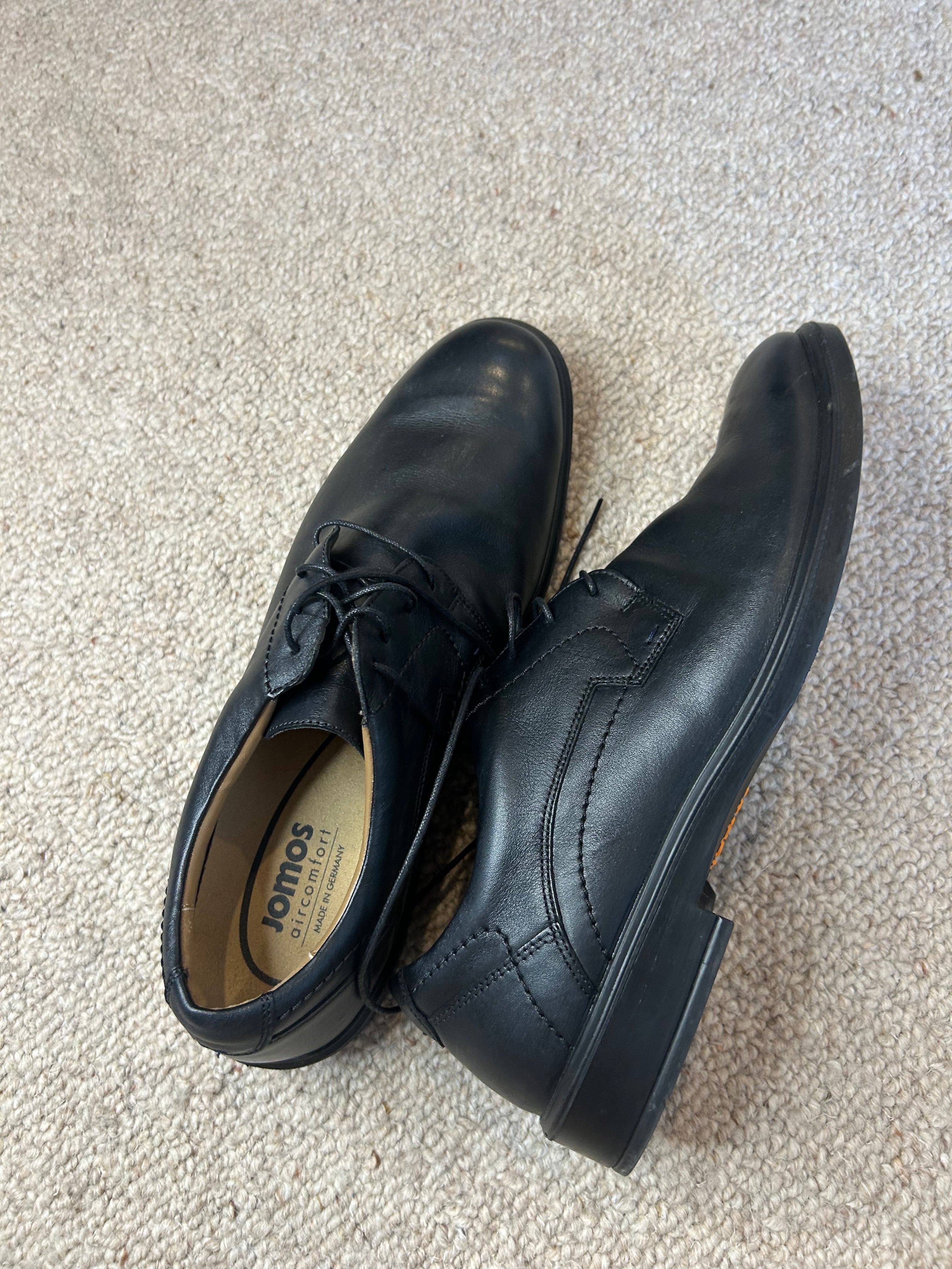 Jomos Aircomfort Derby Men’s Shoes – Black, Size 42, Very Good Condition