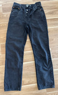 Topshop Dad Jeans – Schwarz – W26 L32 – 100% Baumwolle – Sehr guter Zustand