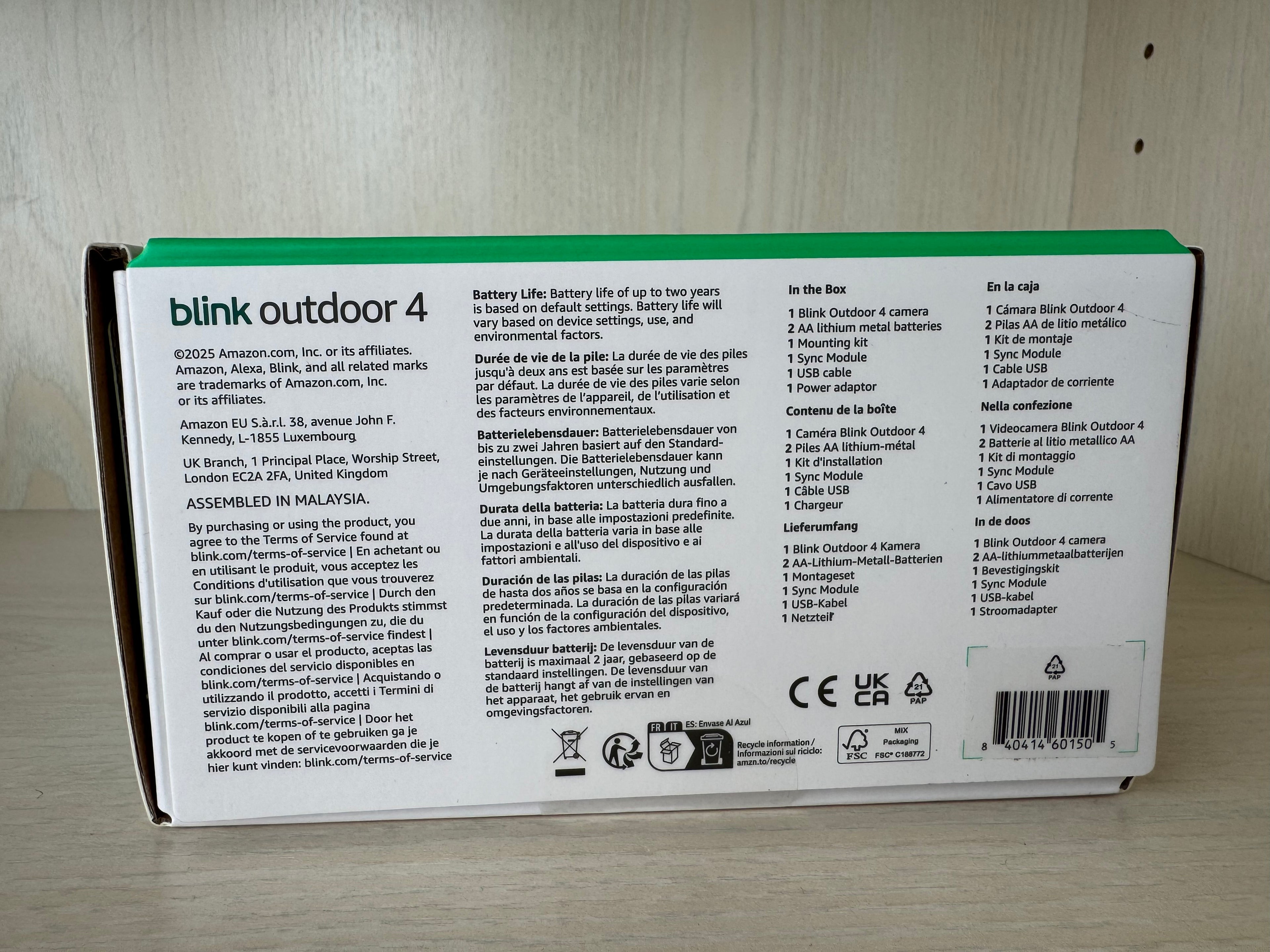 Blink Outdoor 4 Security Camera 1-Cam Kit + Sync Module 2 Black New Sealed