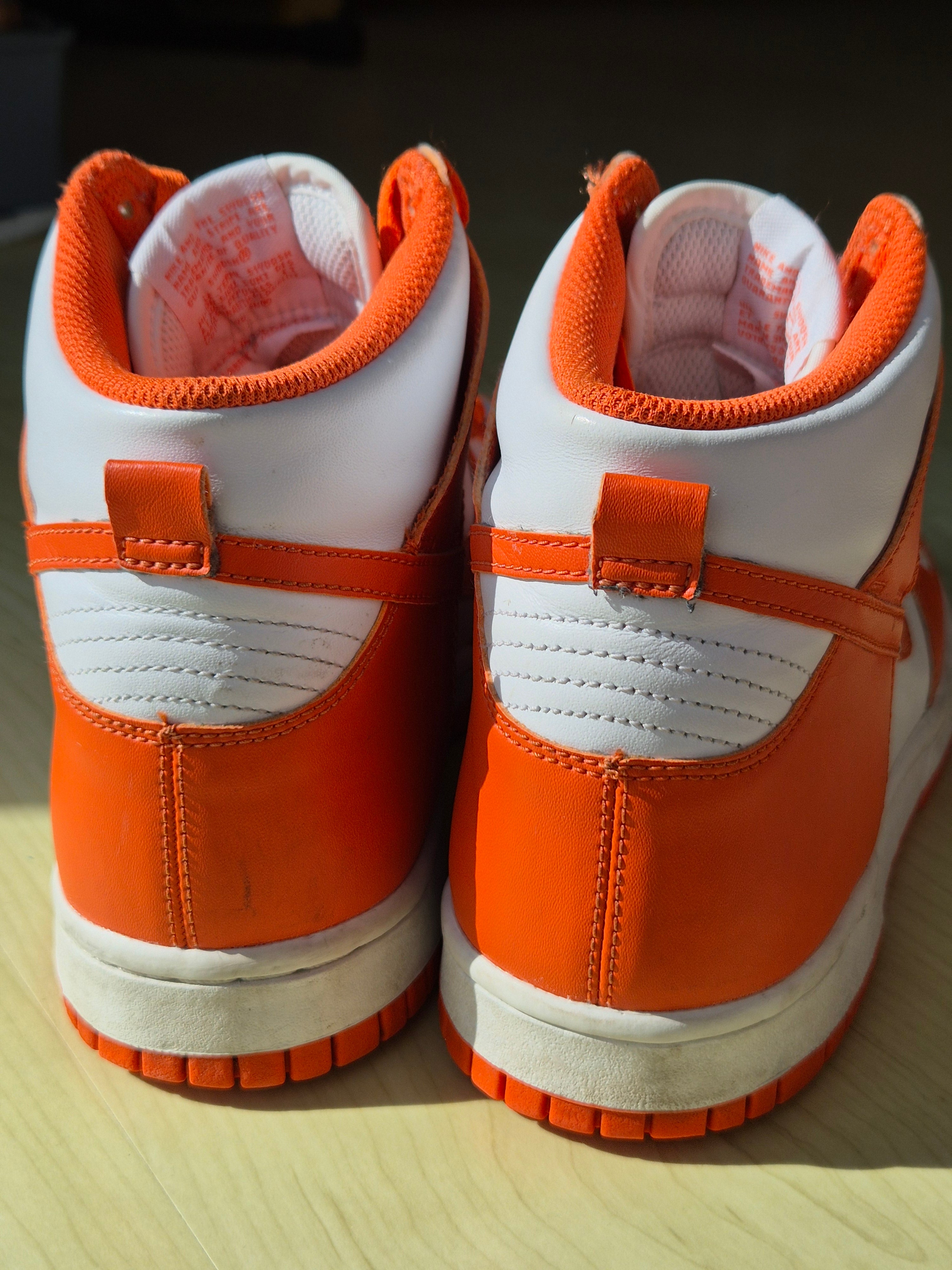 Nike Dunk High Syracuse – Gr. 39 – Orange/Weiß – guter Zustand
