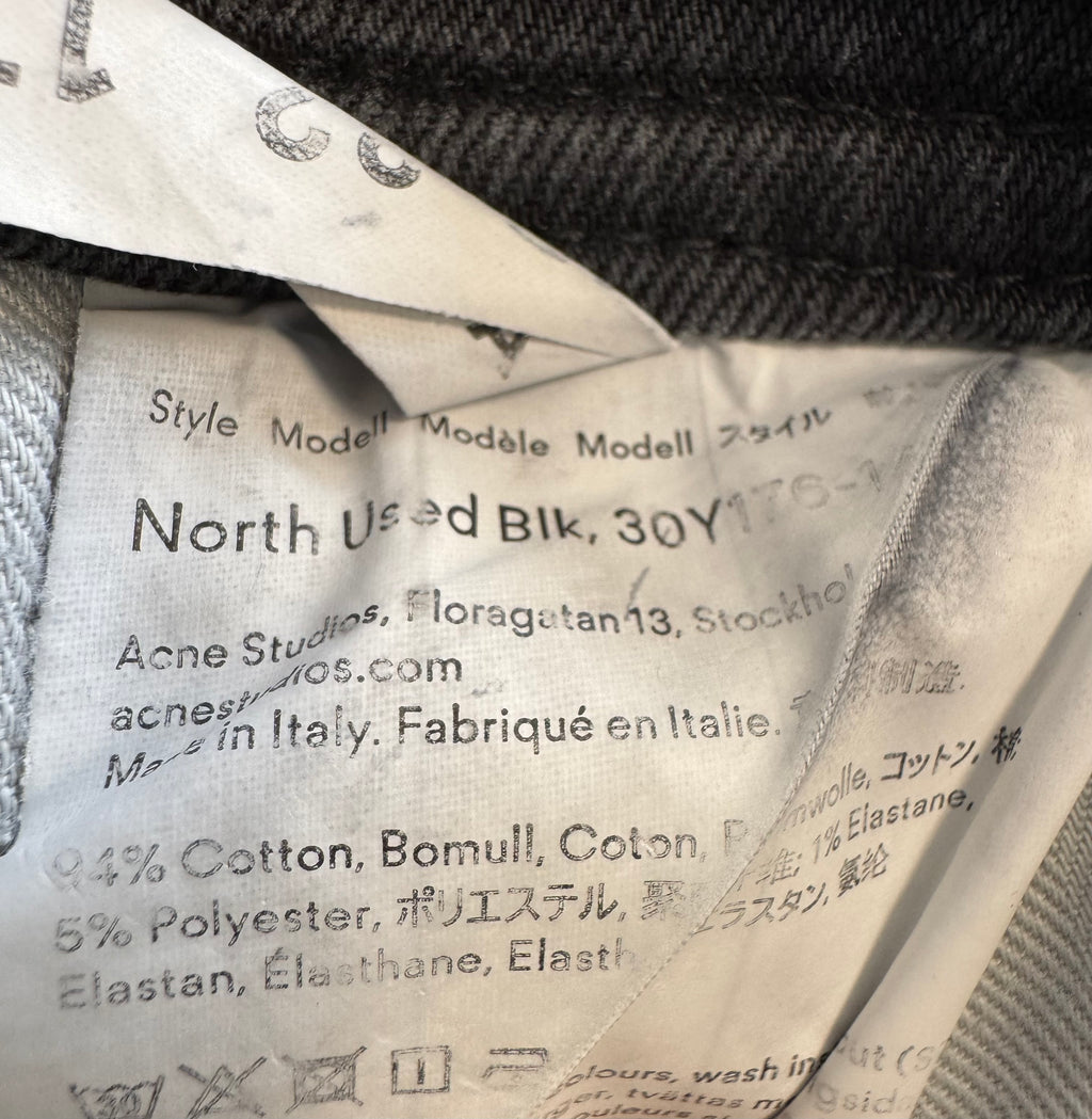 Acne Studios Blå Konst Skinny Jeans Schwarz W28 L32 – Guter Zustand