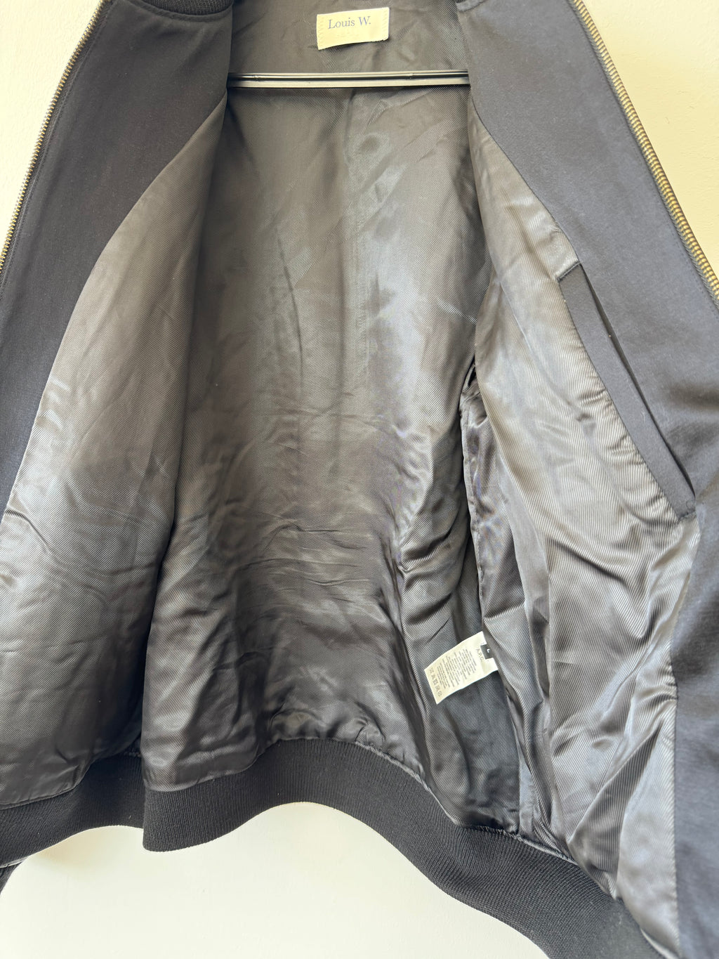 A.P.C. Louis W. Bomberjacke Lederärmel, Schwarz, Gr. L, Sehr Gut