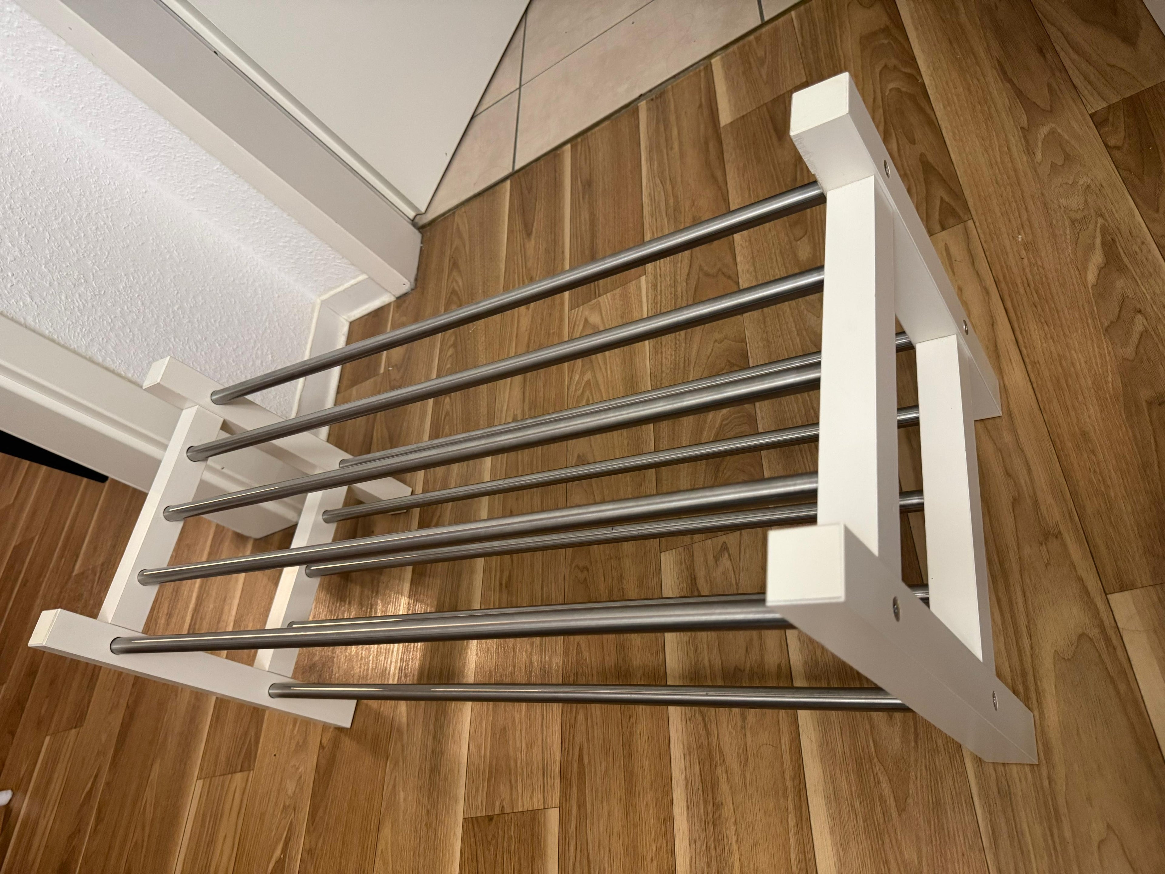 IKEA TJUSIG Shoe Rack, White, 81x32x37 cm, Very Good Condition