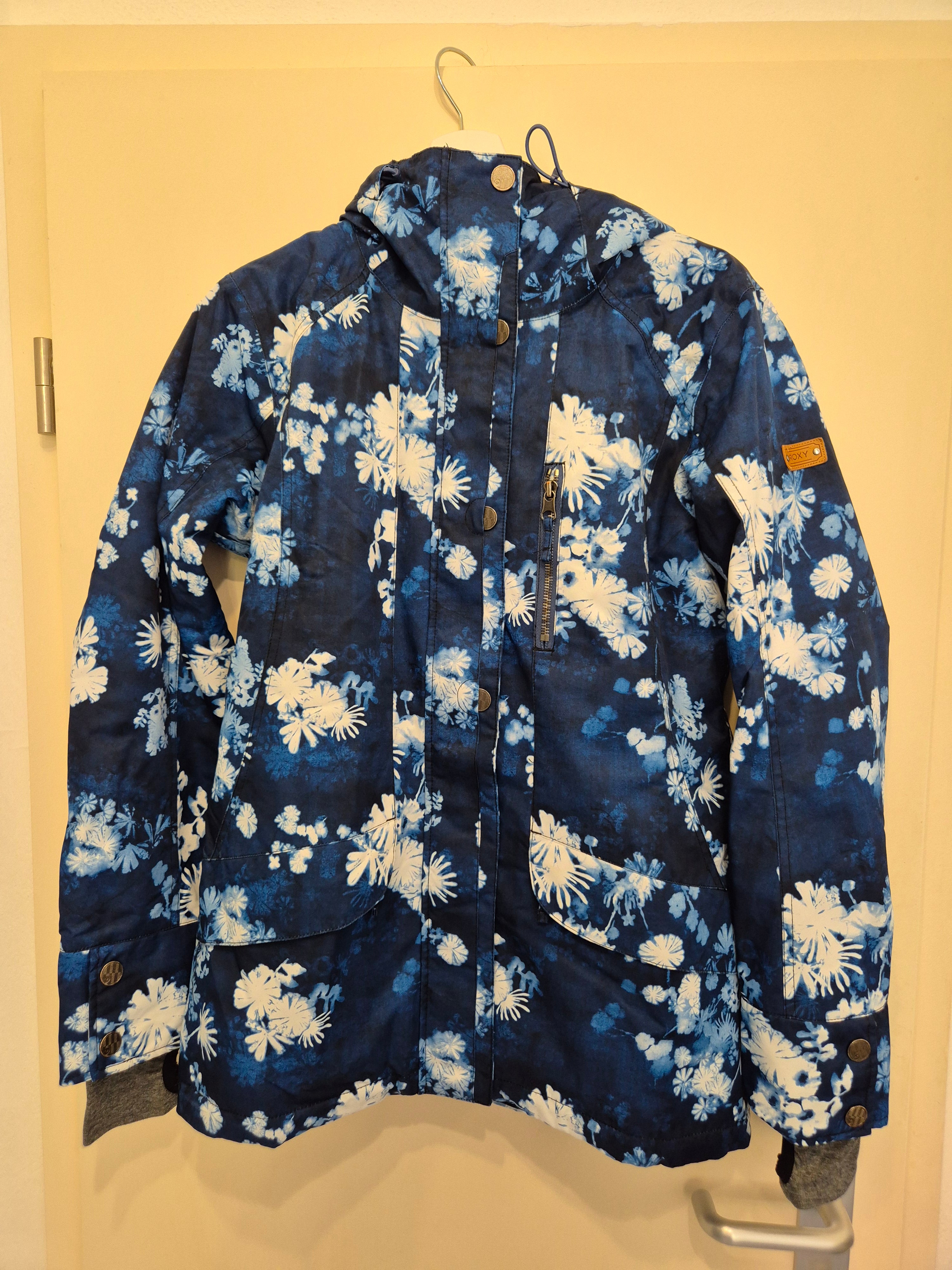 Roxy Damen Snowboardjacke DryFlight 10K, Blau Floral, Gr. S, Sehr Gut