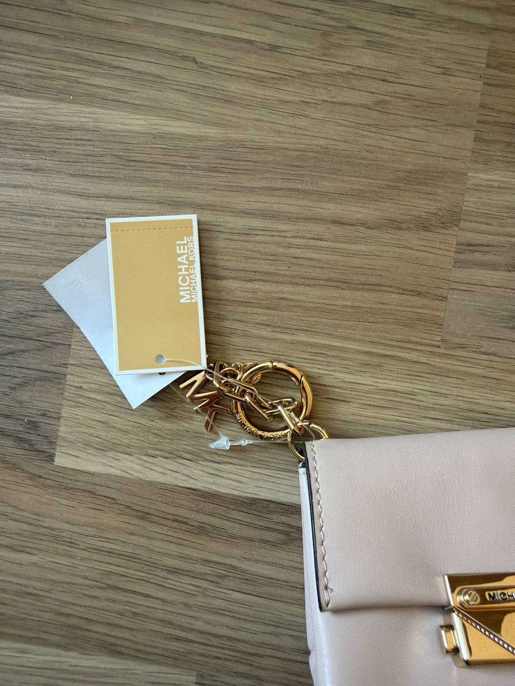 Michael Kors Cece Mini Flap Münzbörse Soft Pink Leder Neu