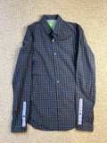 BOSS Green men's plaid shirt S brown/blue, very good condition