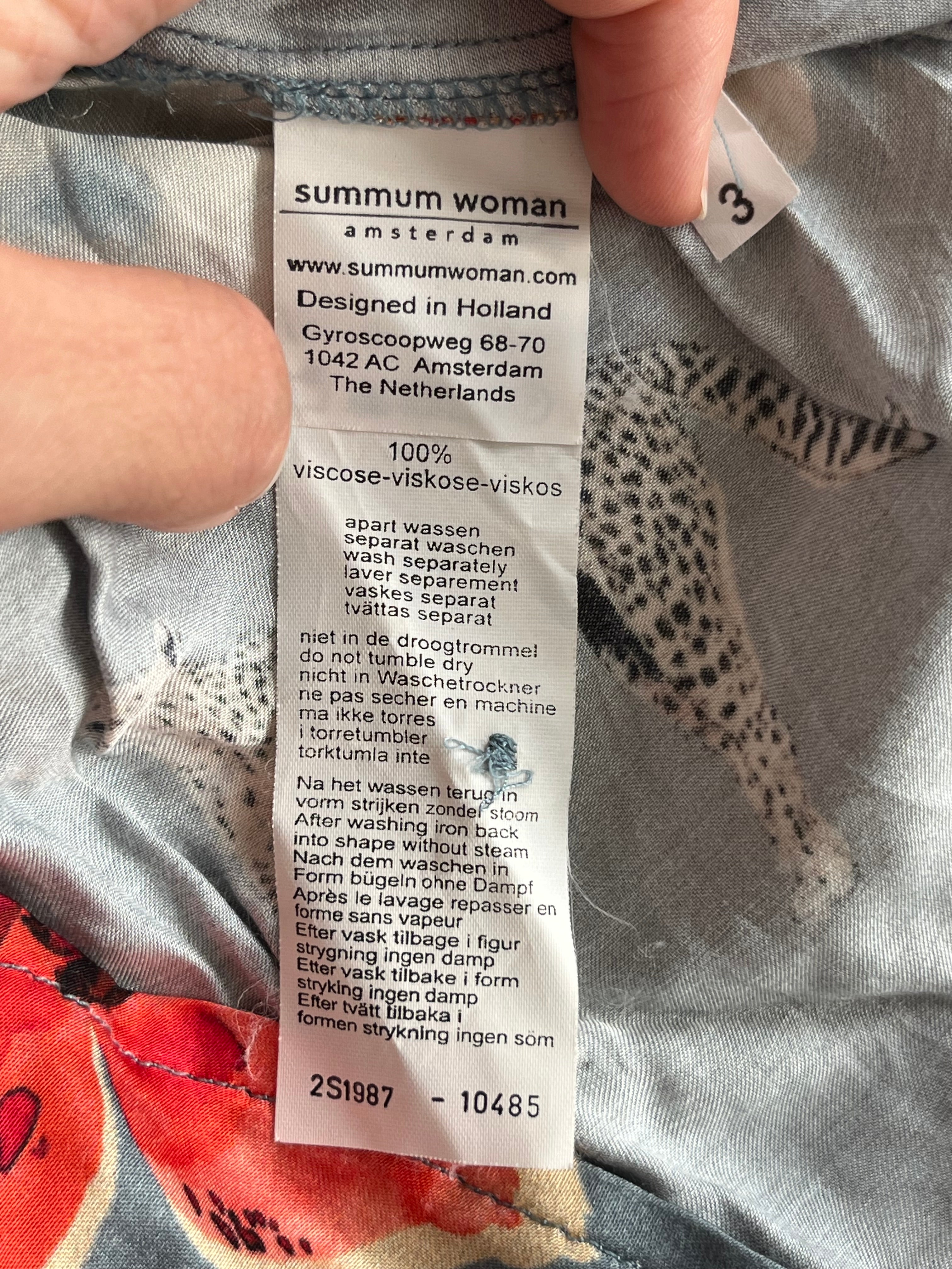Summum Woman Bluse Gr. 36 – Blumen & Animalprint, Viskose, sehr gut