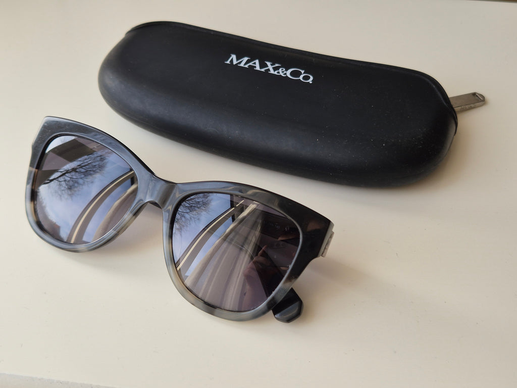 MAX&Co. 153/S Sonnenbrille – Schwarz, Cat-Eye, Kunststoff, Gr. 53-18-145, Gut