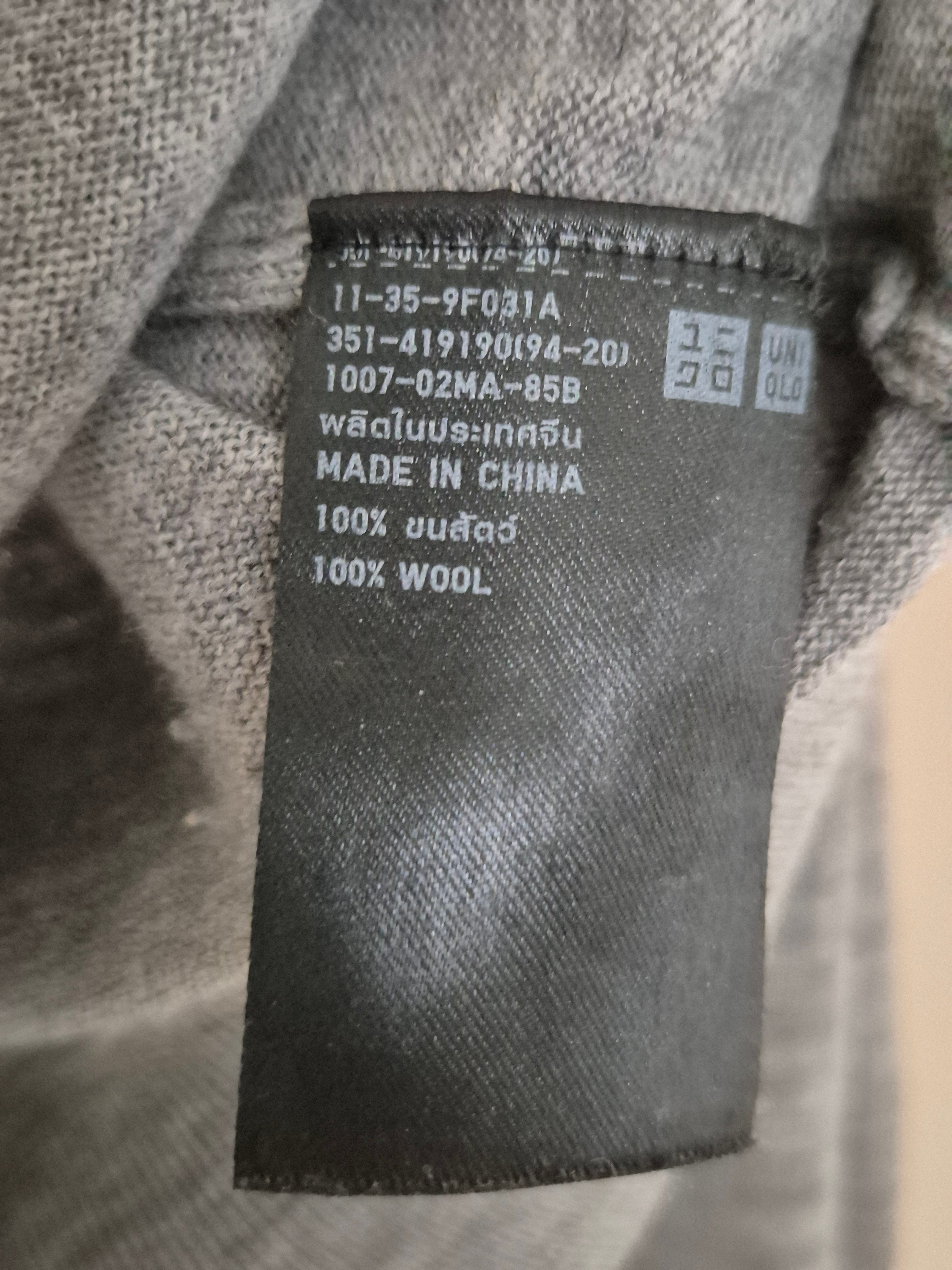 Uniqlo Extra Fine Merino Wool Crew-Neck Sweater Men’s S Gray, Normal Use