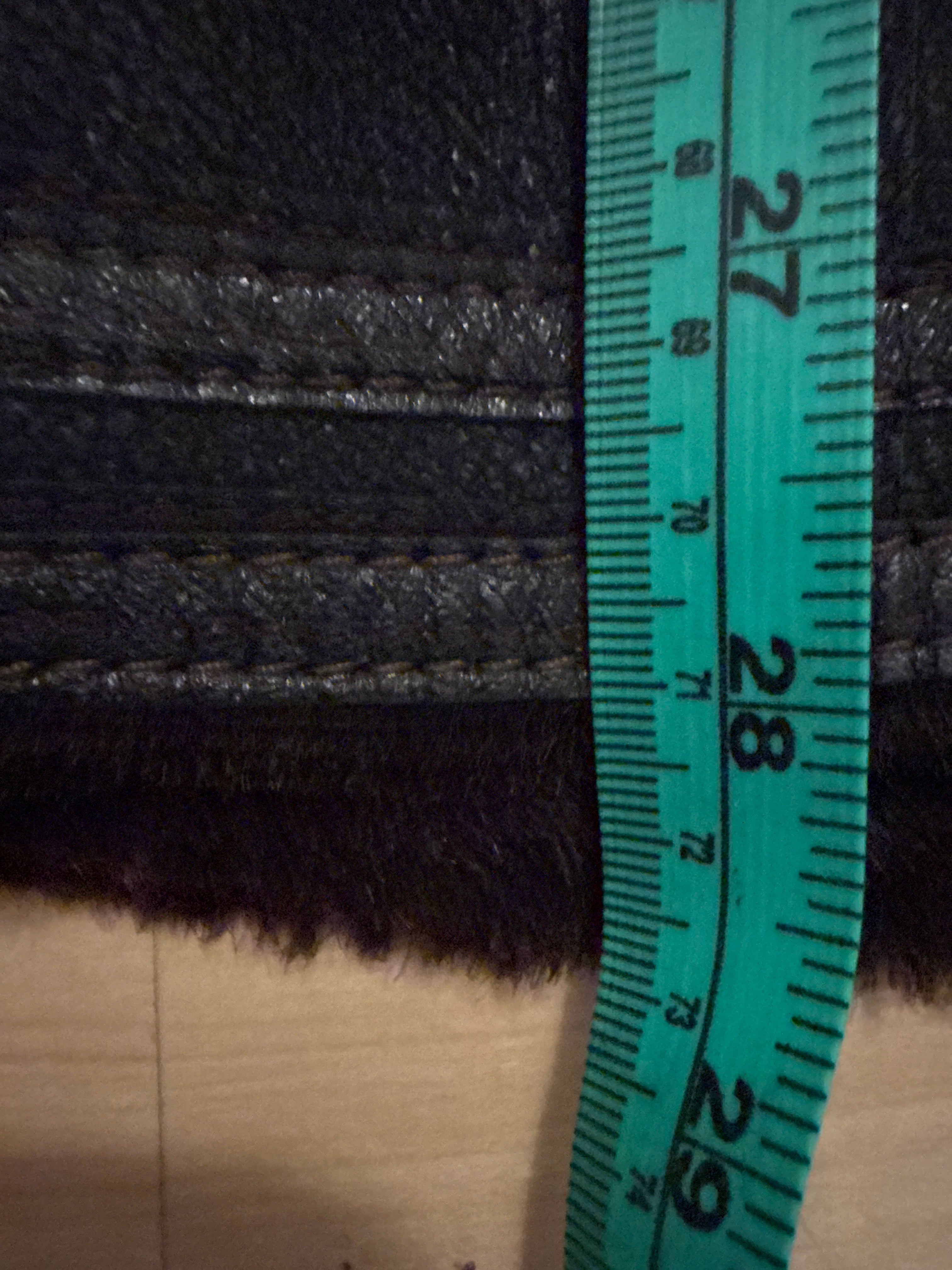 Genuine Shearling Ethan Hooded Coat, Dark Brown, Medium, Made in Italy, Very Good
