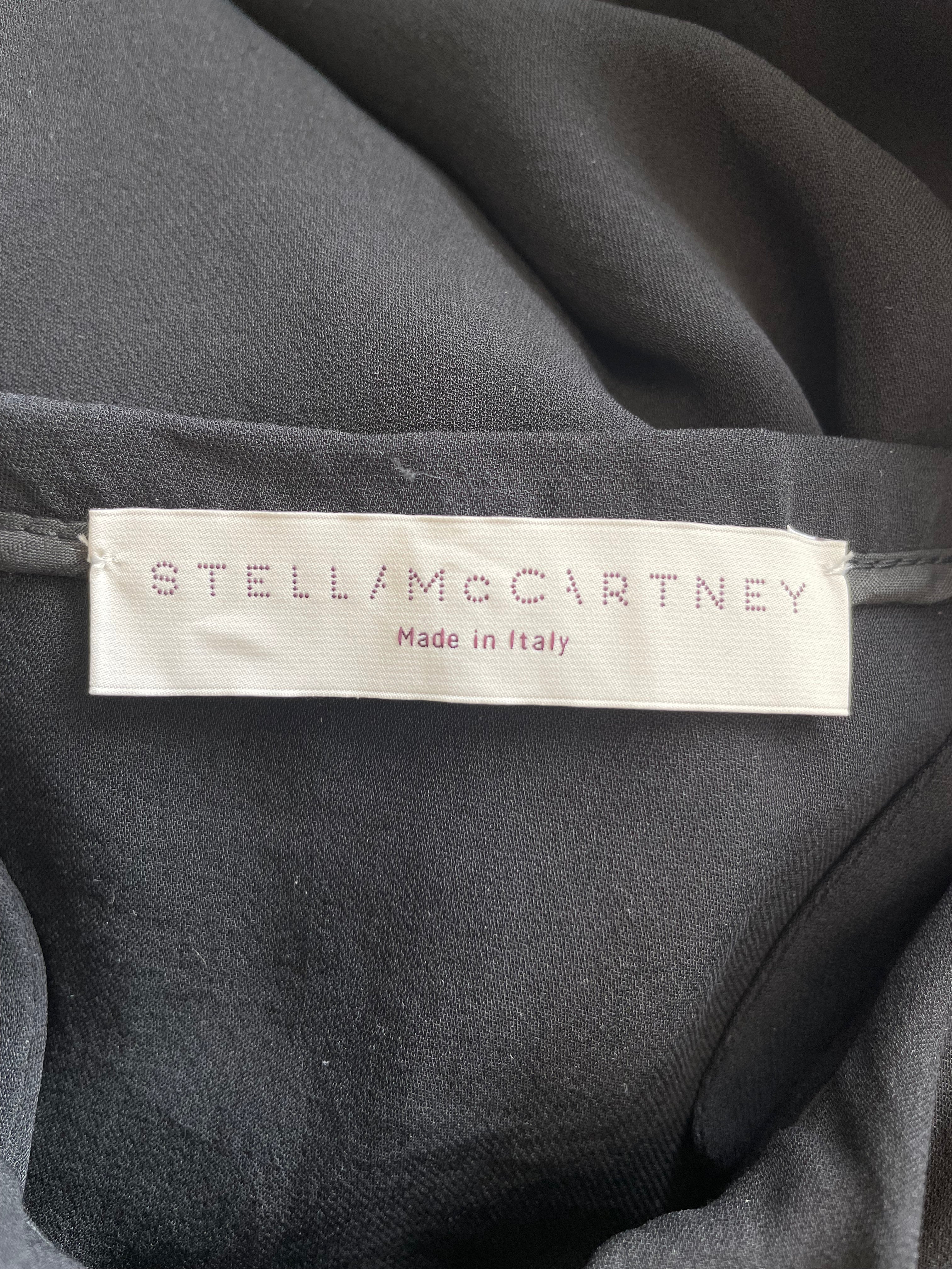 Stella McCartney Bow Kleid Schwarz Seide – Gr. M/IT 42 – Sehr guter Zustand
