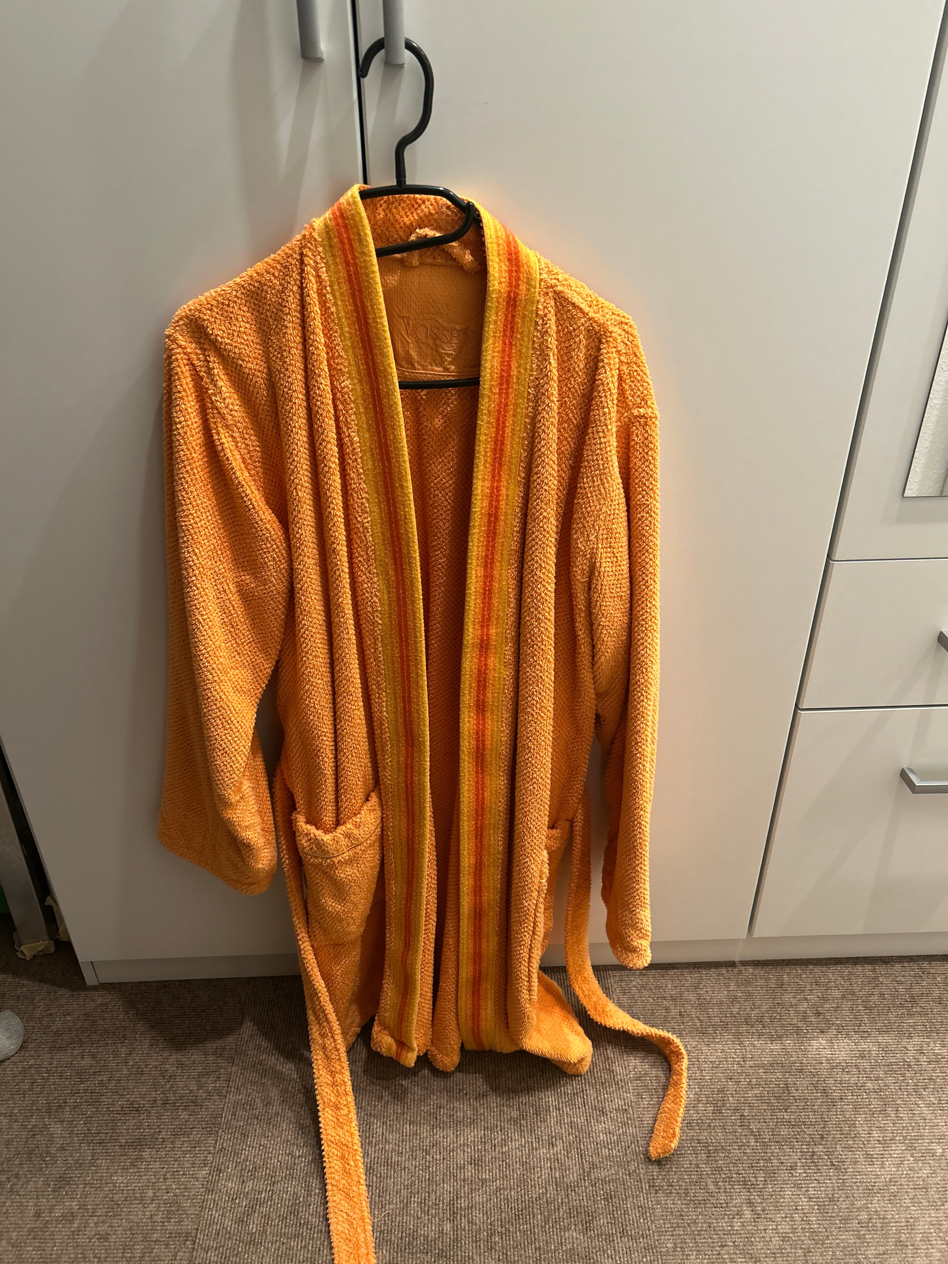 Vossen Bademantel Gr. 44/46 Orange – weich & saugfähig, guter Zustand