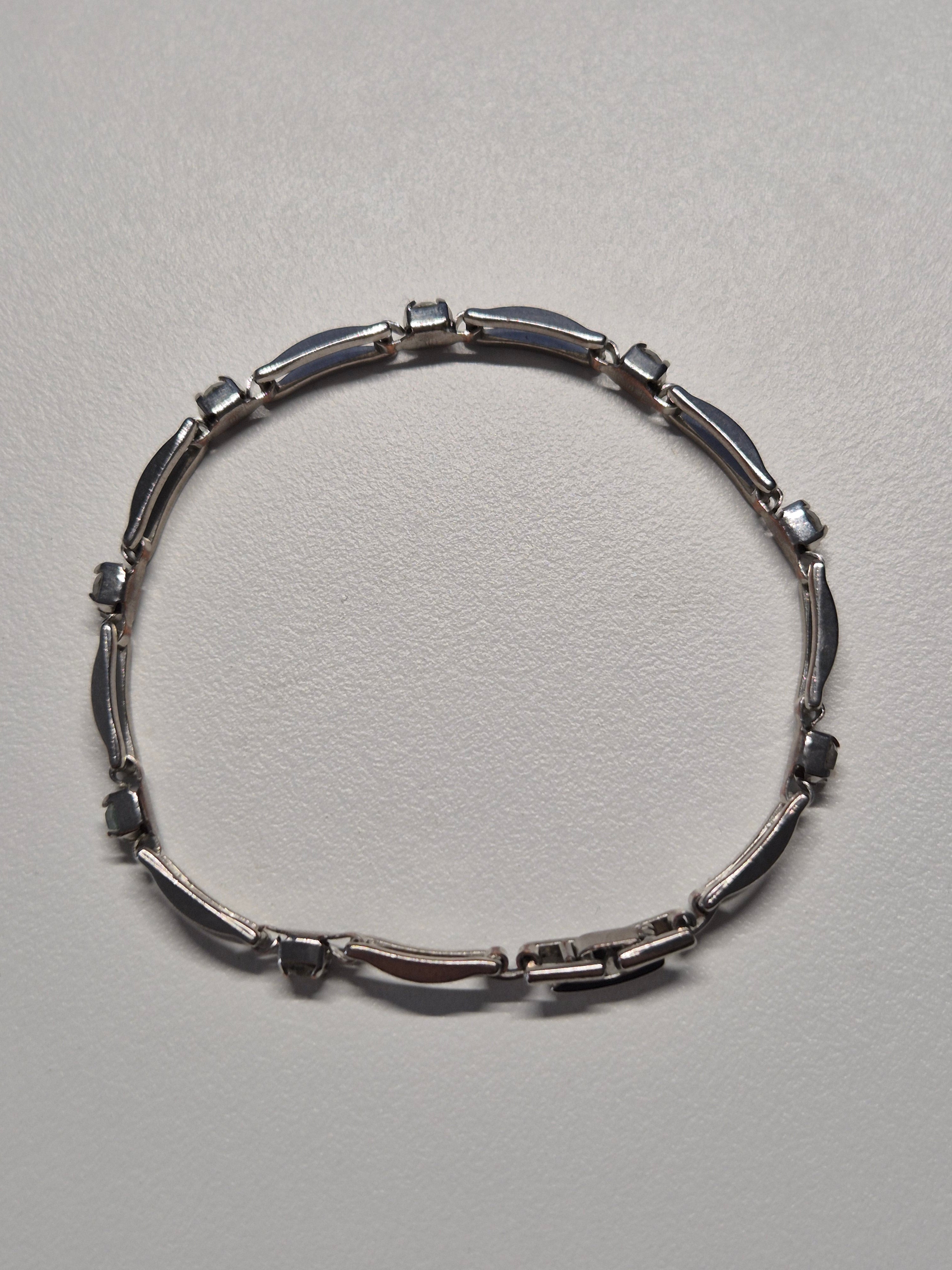 925 Silber Armband mit Zirkonia, 19 cm, Silber, guter Zustand