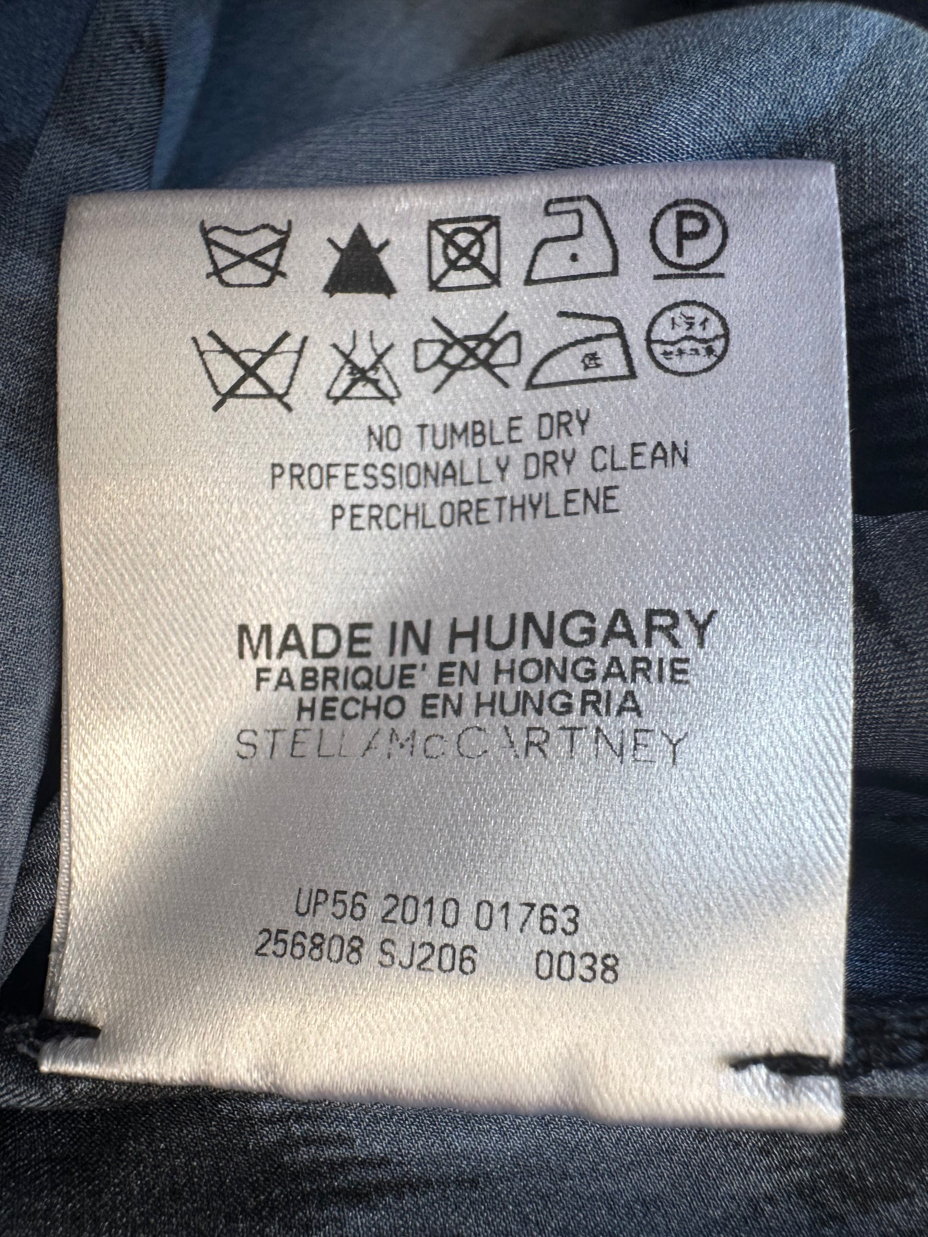 Stella McCartney Kleid 100% Seide, Gr. 36, Blau-Schwarz, Sehr guter Zustand