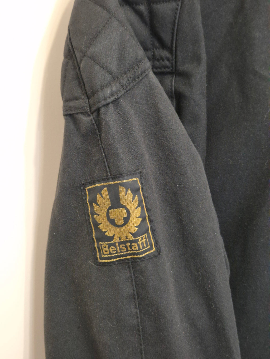 Belstaff Roadmaster Motorradjacke – Wachsbaumwolle, Schwarz, EU 44/46, gebraucht