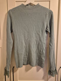 Morghy Cashmere-Mix Rippstrick Top S/M Hellteal, Spitze, Italien, Guter Zustand