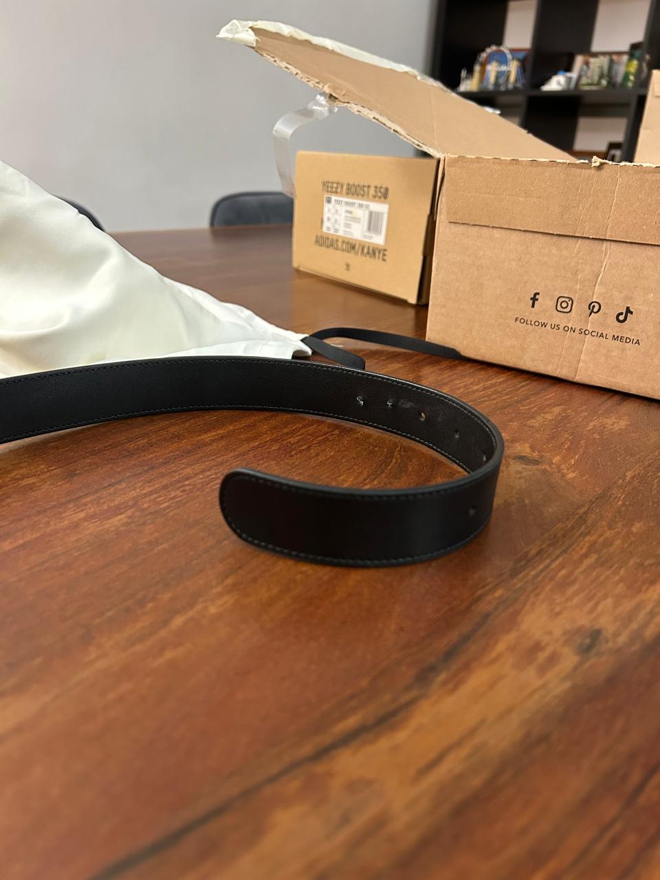 Gucci GG Marmont Belt Black/Gold, Size 75, Very Good Condition