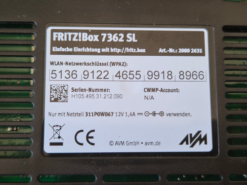 1&1 HomeServer VDSL (wie FRITZ!Box 7362 SL), Schwarz, voll funktionsfähig, Zubehör