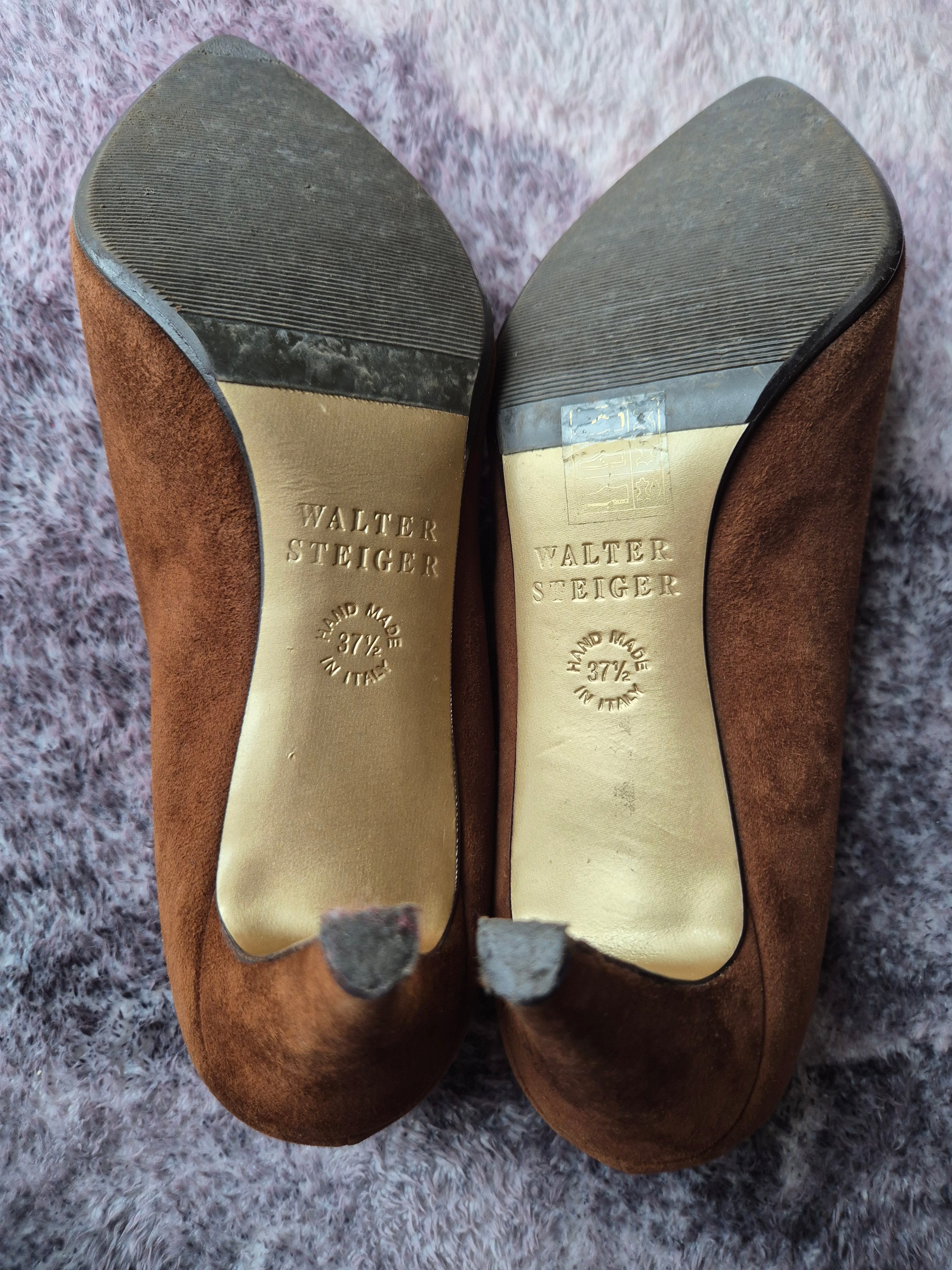 Walter Steiger Suede Pumps Brown EU 37.5 | Italian Made | Very Good Condition