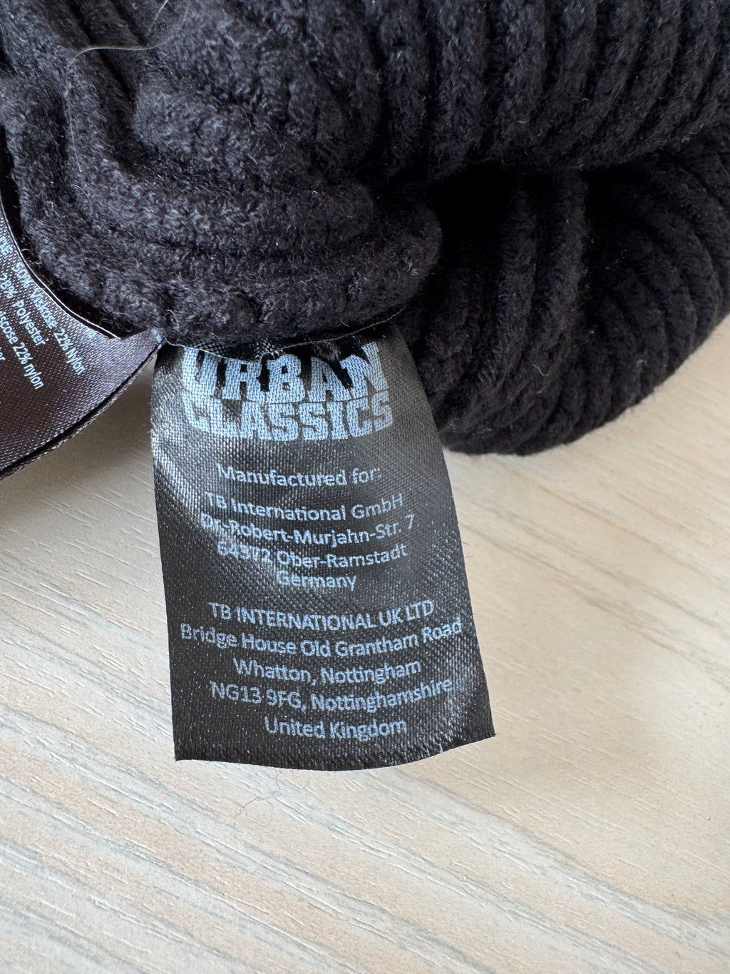 Urban Classics Rib-Knit Balaclava, schwarz, One Size, guter Zustand
