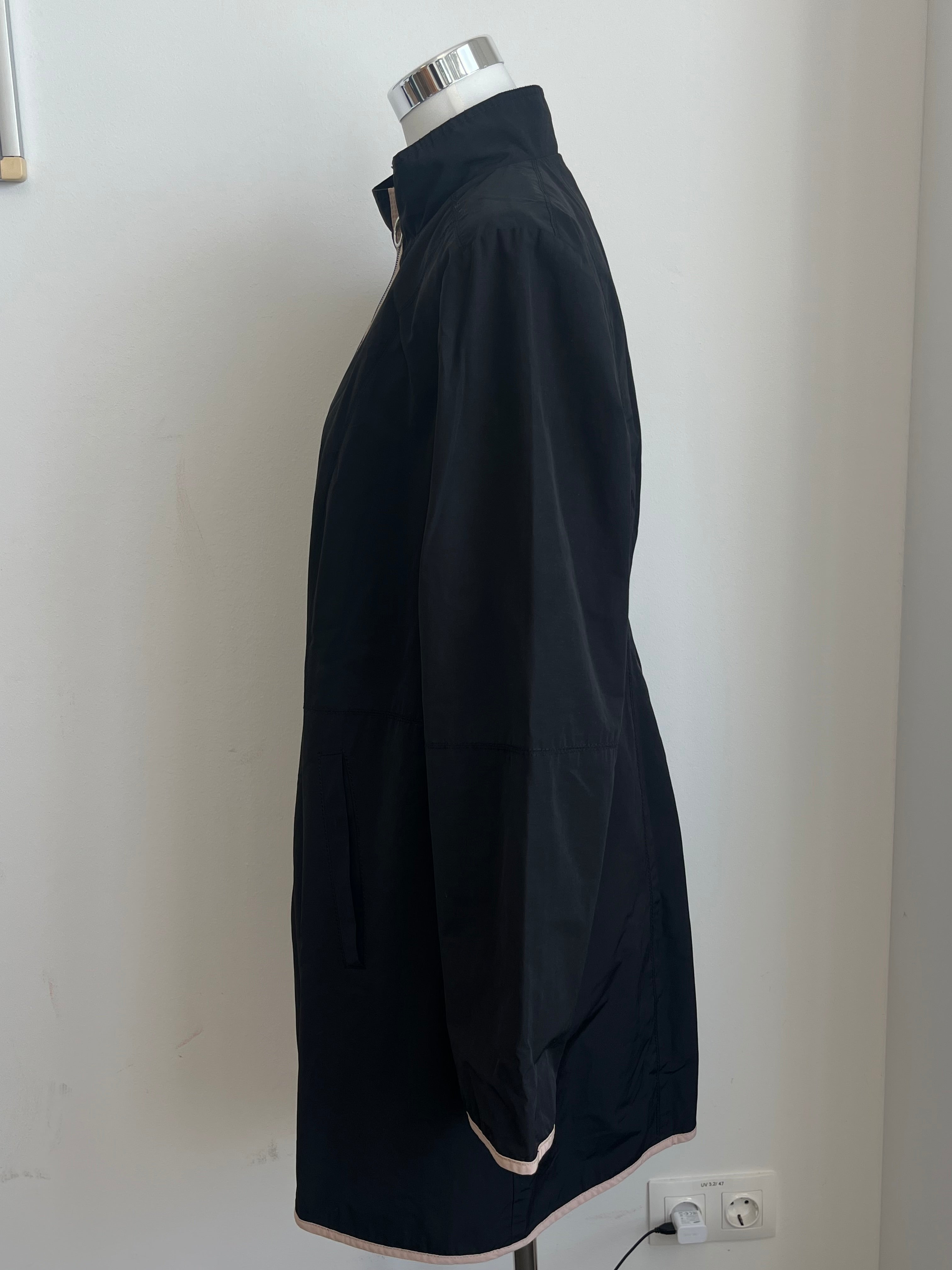 s.Oliver BLACK LABEL lightweight coat, size 46 EU, black with beige accents, VG