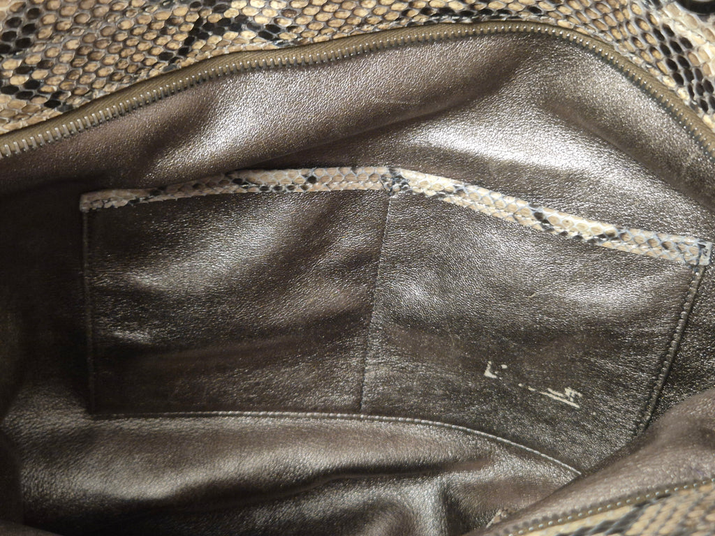 Michael Kors Bancroft Genuine Snakeskin Medium Tote Bag Very Good Condition
