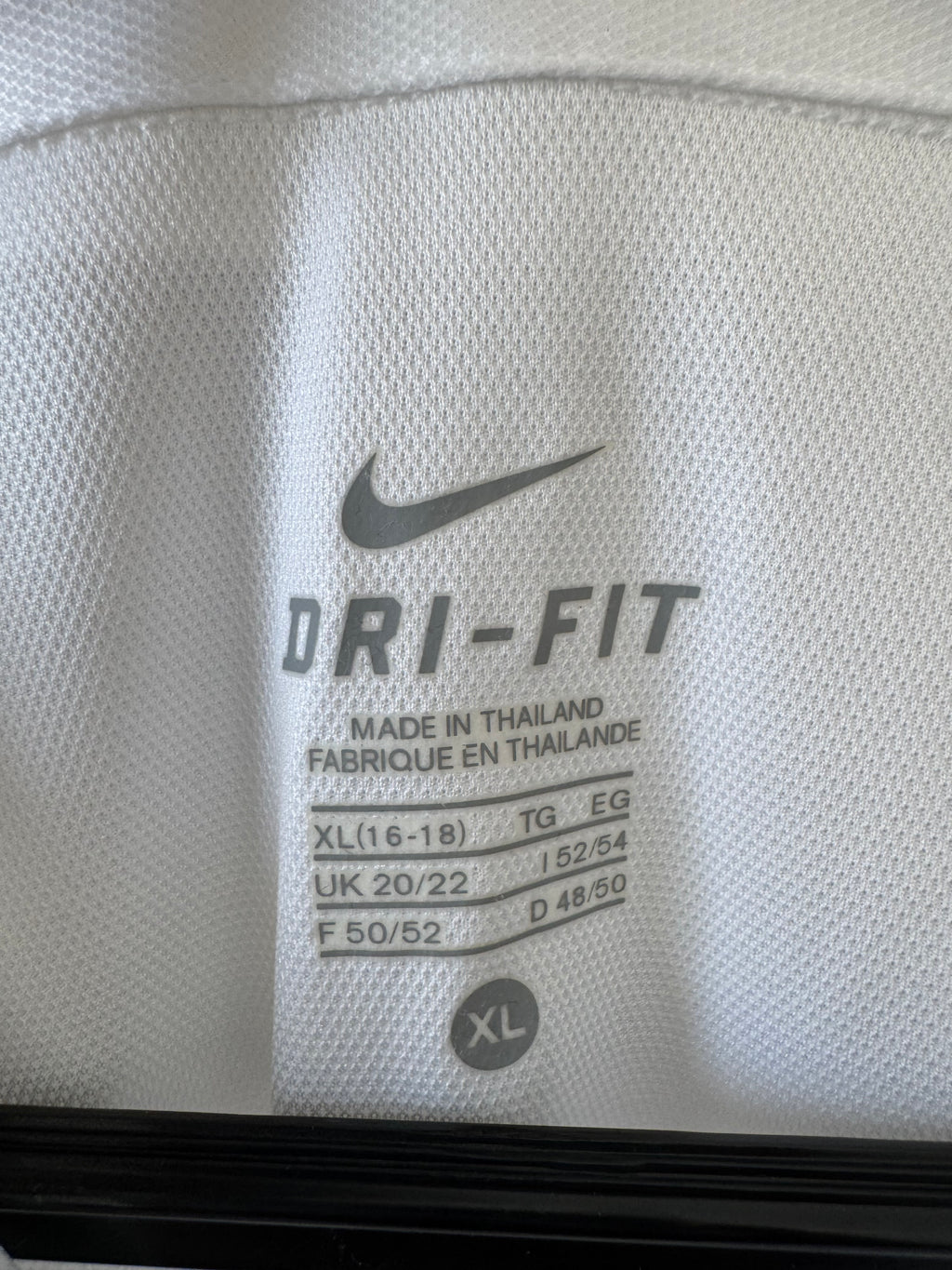 Nike Dri-FIT Men’s Polo Shirt, White/Black, Size XL, Good Condition