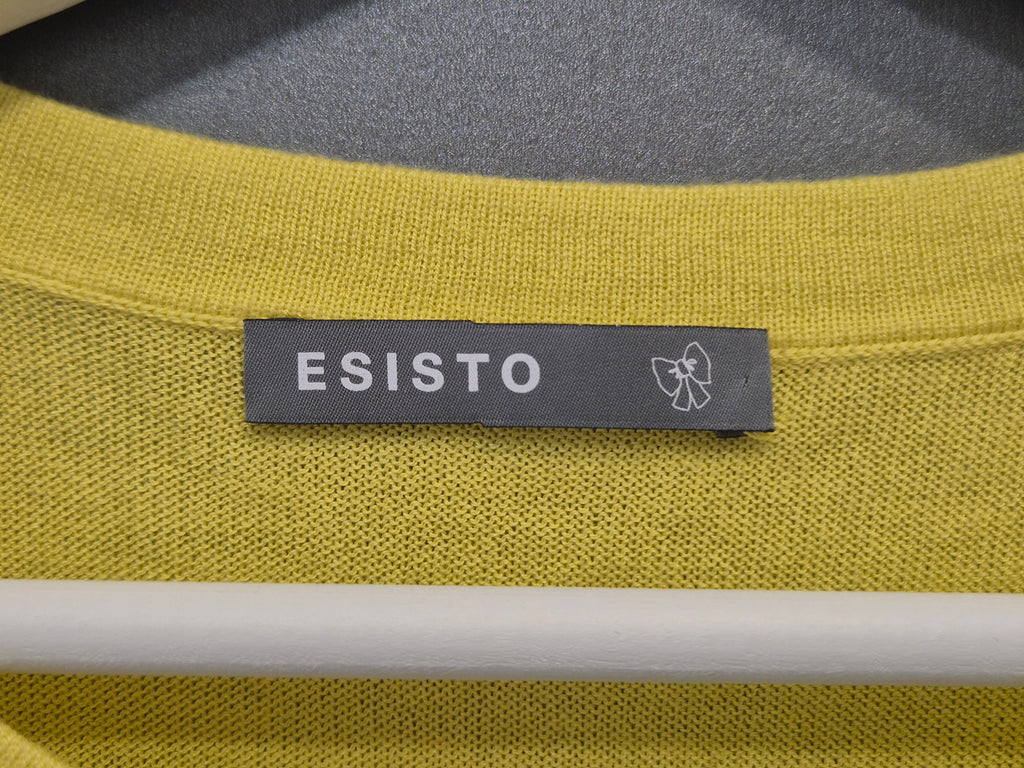Esisto Seiden-Kaschmir Pullover, Gr. 46 (XL), Zitronengelb, sehr gut