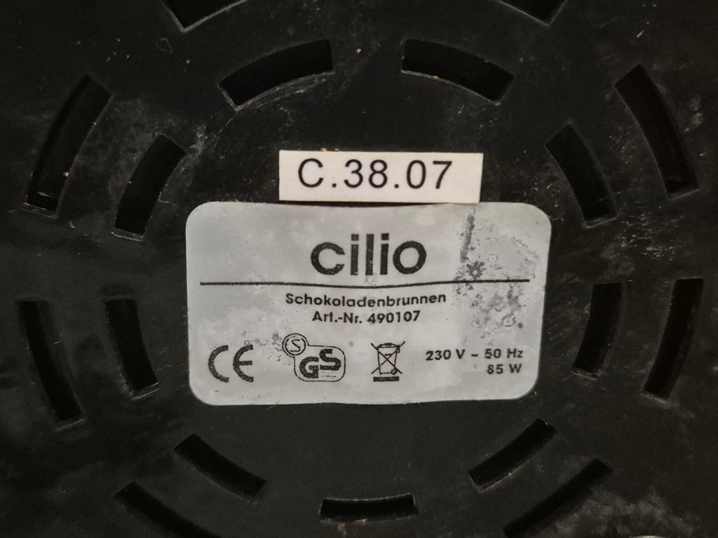 Cilio Schokobrunnen C.38.07 Mini, 3-stufig, 85W, Schwarz/Edelstahl, Gut