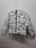 PINKO UP „Positive Vibes Graffiti“ Pufferjacke Weiß/Schwarz Gr. M, Gut
