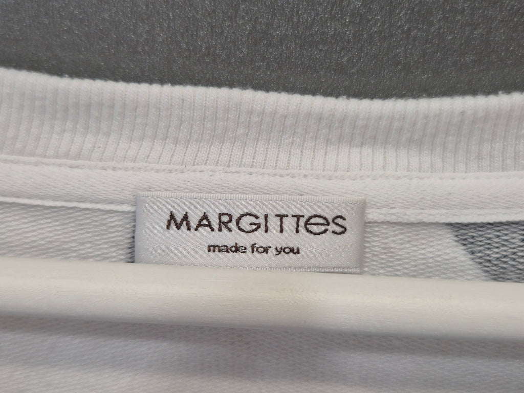 Margittes Star Print Oversize Sweatshirt 44 Weiß/Schwarz, guter Zustand