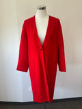 HUGO BOSS „Cubali“ Mantel | Rot | Gr. 34 | Wollmix | Wie Neu