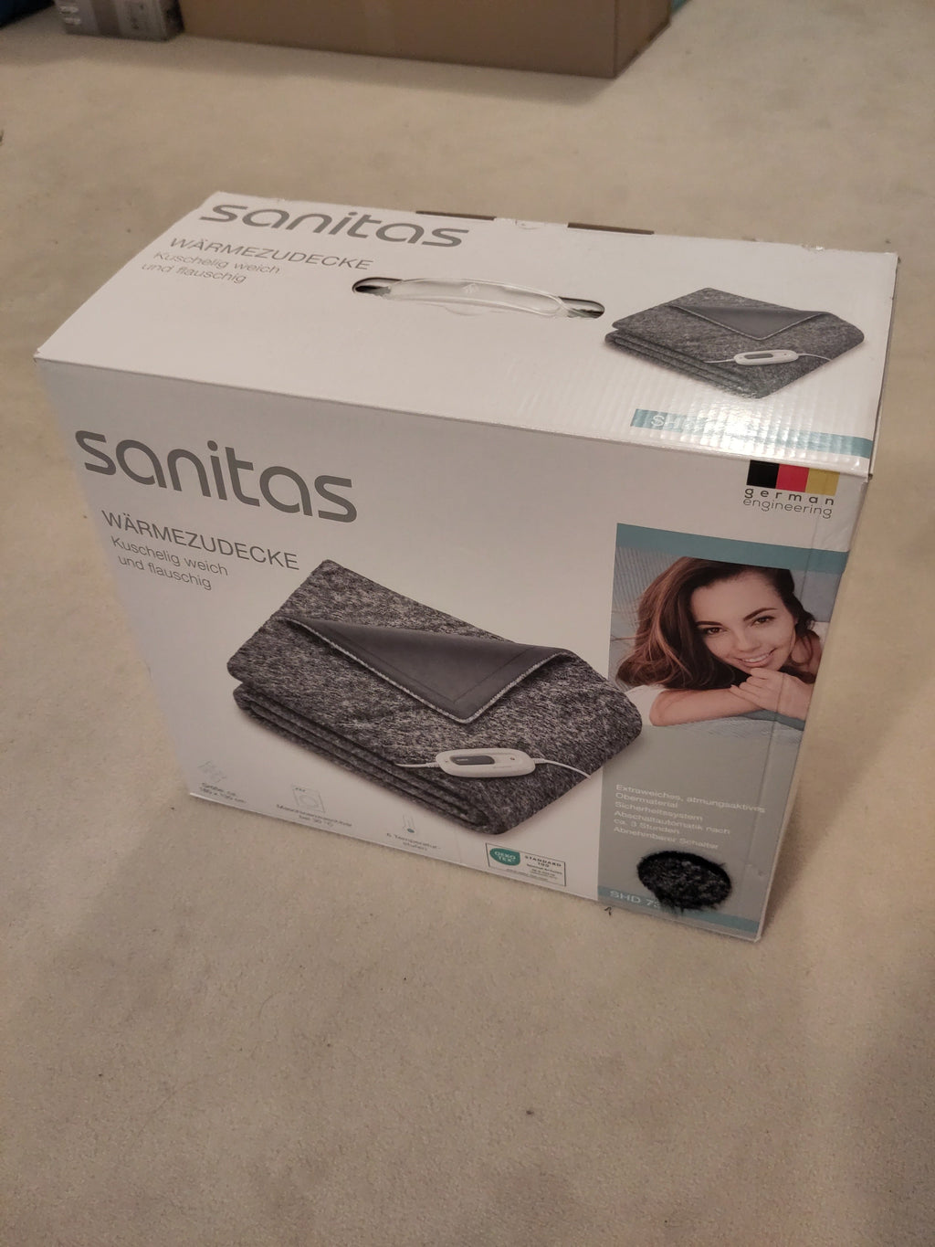 Sanitas Electric Heated Blanket SHD 73 – 180×130 cm – Grey – Cable Missing