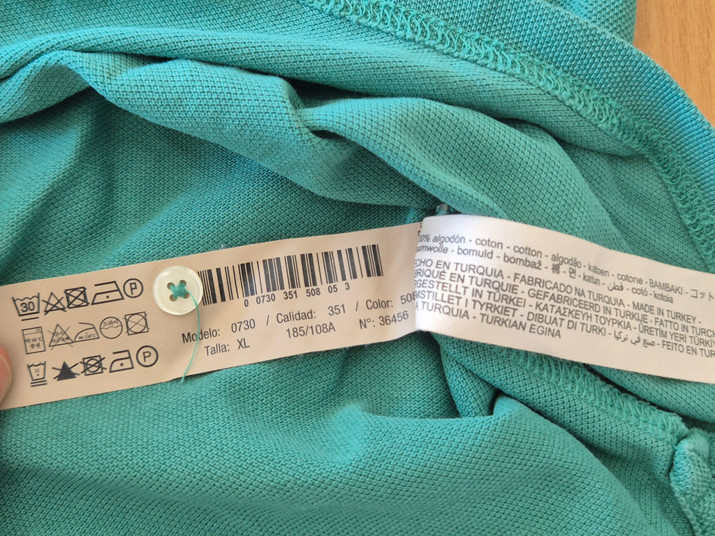 Massimo Dutti Herren Polo, Grün, XL, Extrafeines Piqué Baumwolle, Guter Zustand