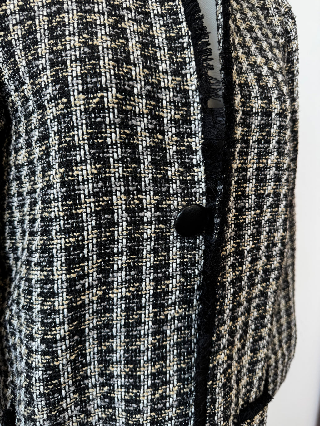 Zara Tweed Mantel, EU 40, Schwarz-Weiß, sehr guter Zustand