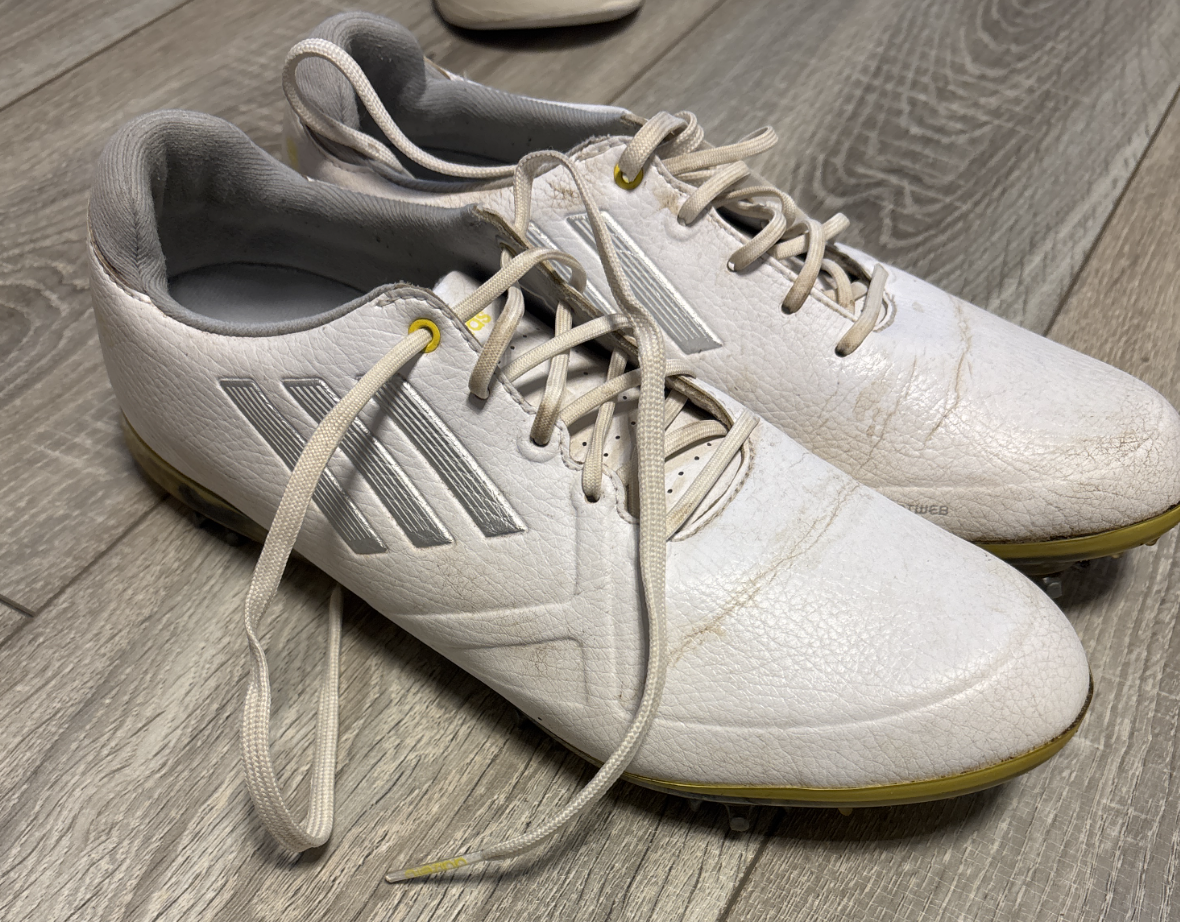 Adidas CodeChaos Golfschuhe Weiß Gr. 40, Spikes, guter Zustand