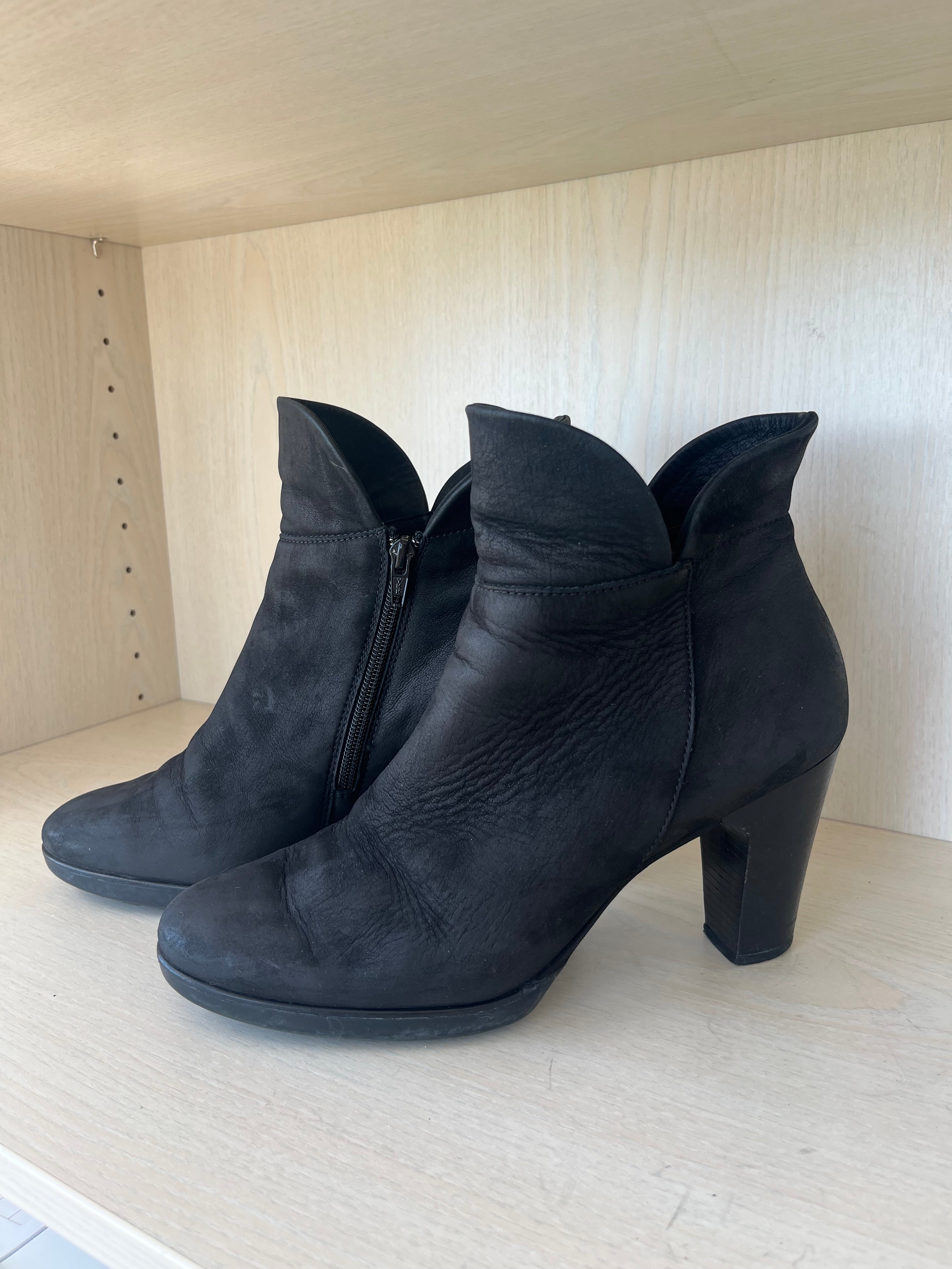 Paul Green Ankle Boots – Schwarz, Echtleder, Gr. 39, Guter Zustand