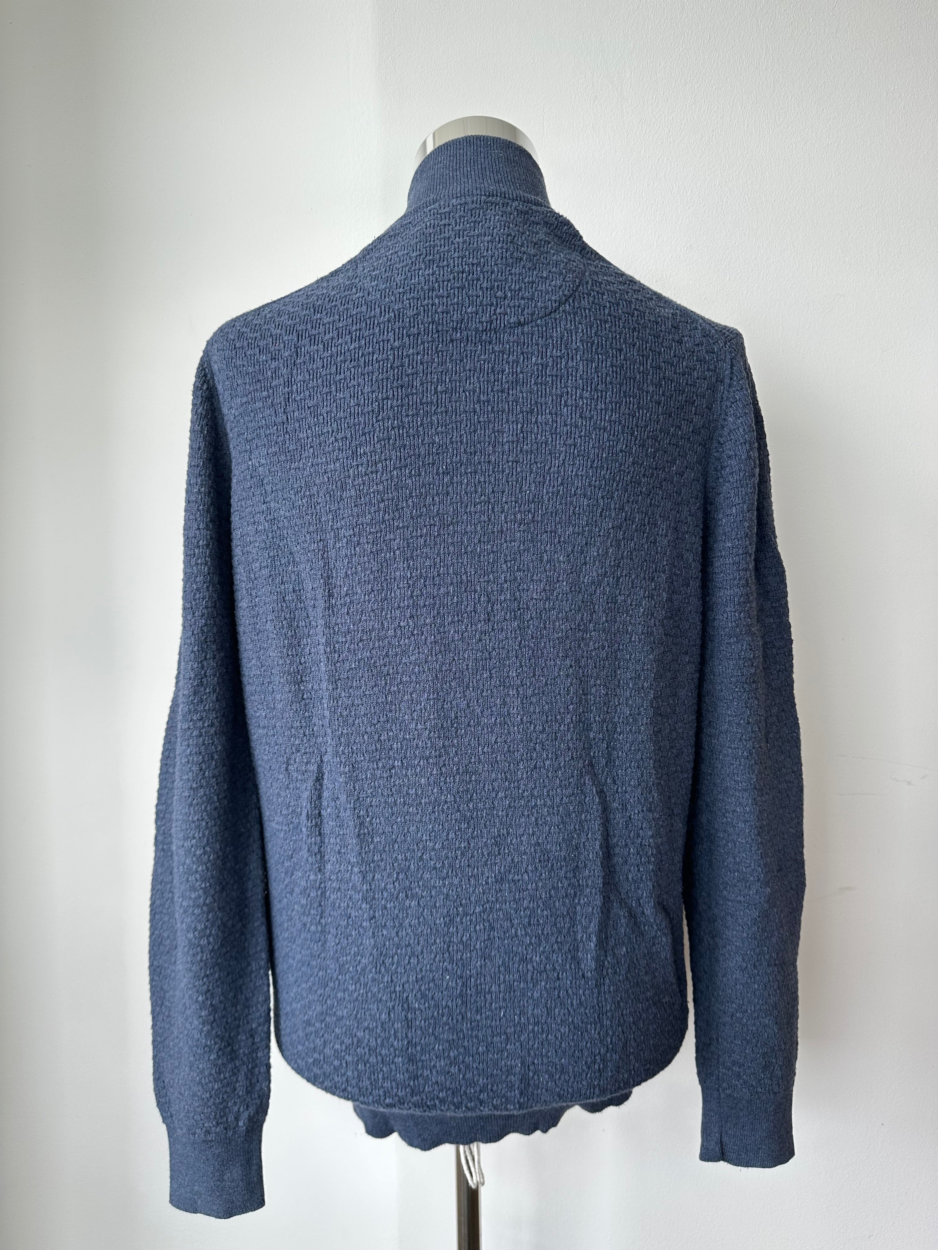 Jean Biani Strick-Cardigan, Gr. S, Blau, Sehr guter Zustand, Reißverschluss