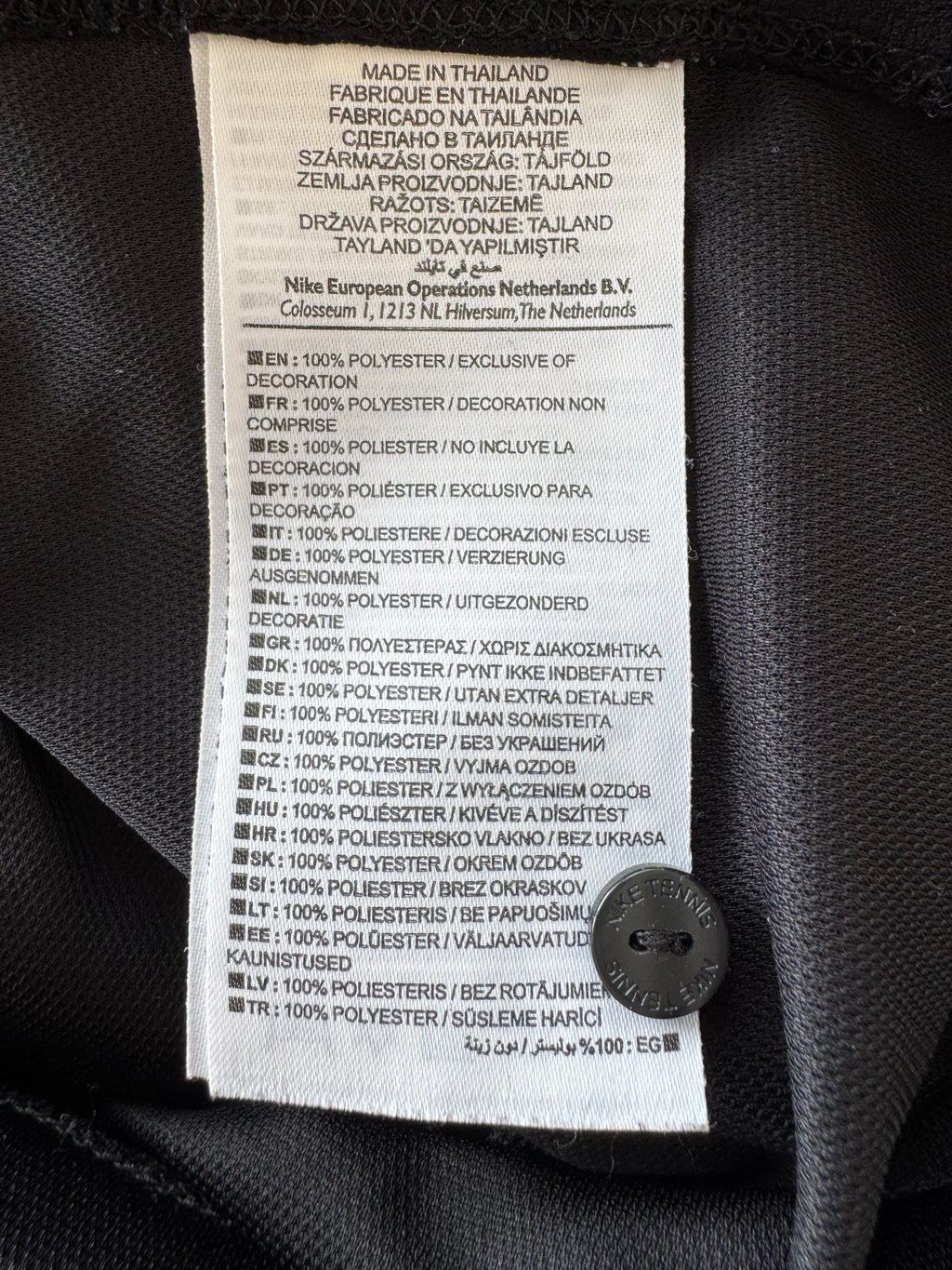 Nike Dri-FIT Golf Polo XL Schwarz/Weiß – Guter Zustand