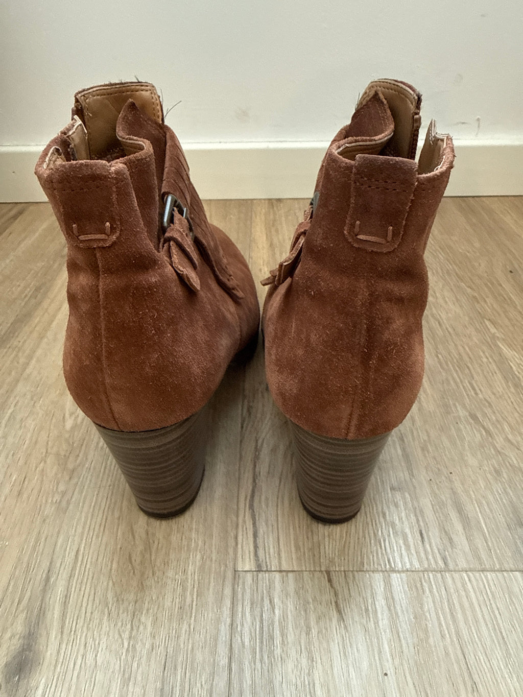 Gabor Wildleder-Stiefeletten mit Fransen, Gr. 39, Braun, wie neu