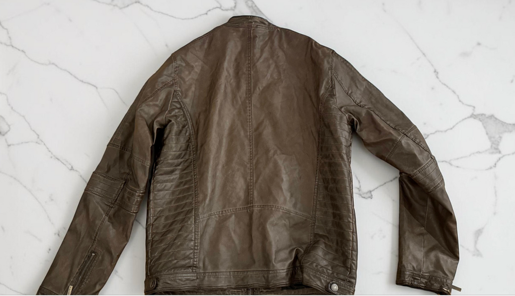 Buxter ‘Hi Buxter’ Faux Leather Biker Jacket, Brown, Size 50 (EU), Good Condition