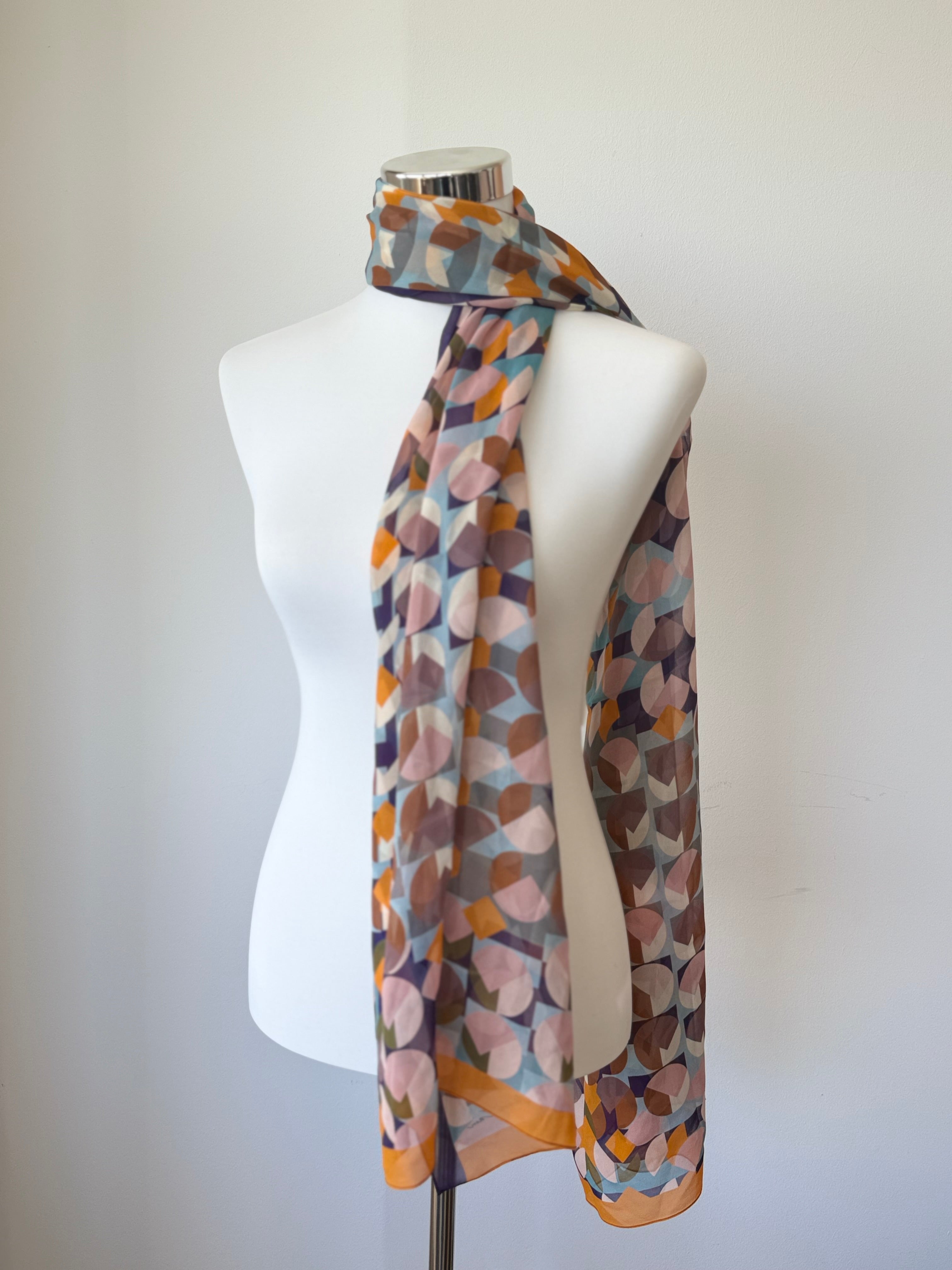 Marc Cain Seidenkleid, bunter Print, Gr. 42, wie neu