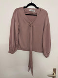 Dusty-Rose STANLEY/SIU Ruched Bluse, Gr. M, Guter Zustand