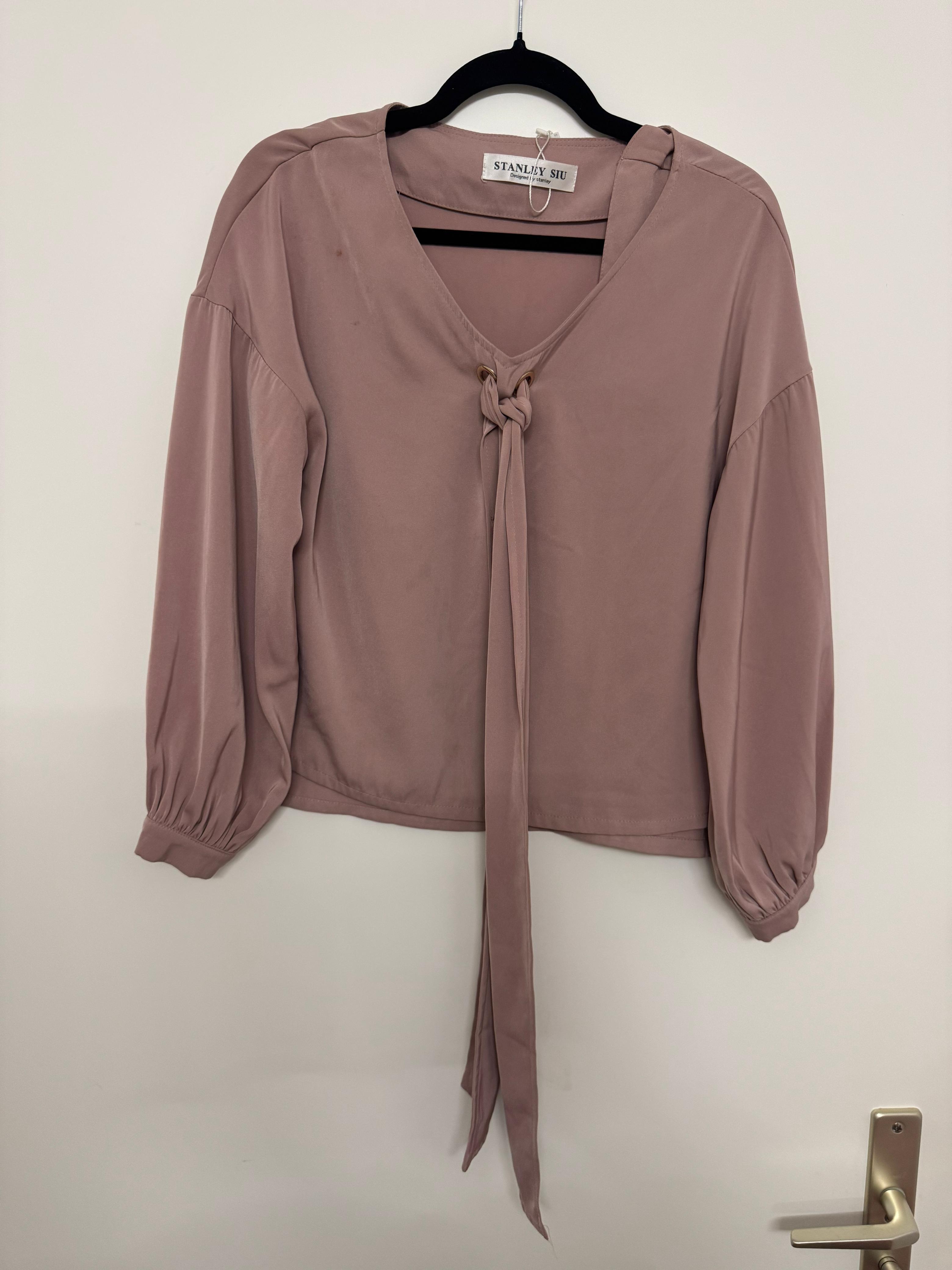 Dusty-Rose STANLEY/SIU Ruched Bluse, Gr. M, Guter Zustand