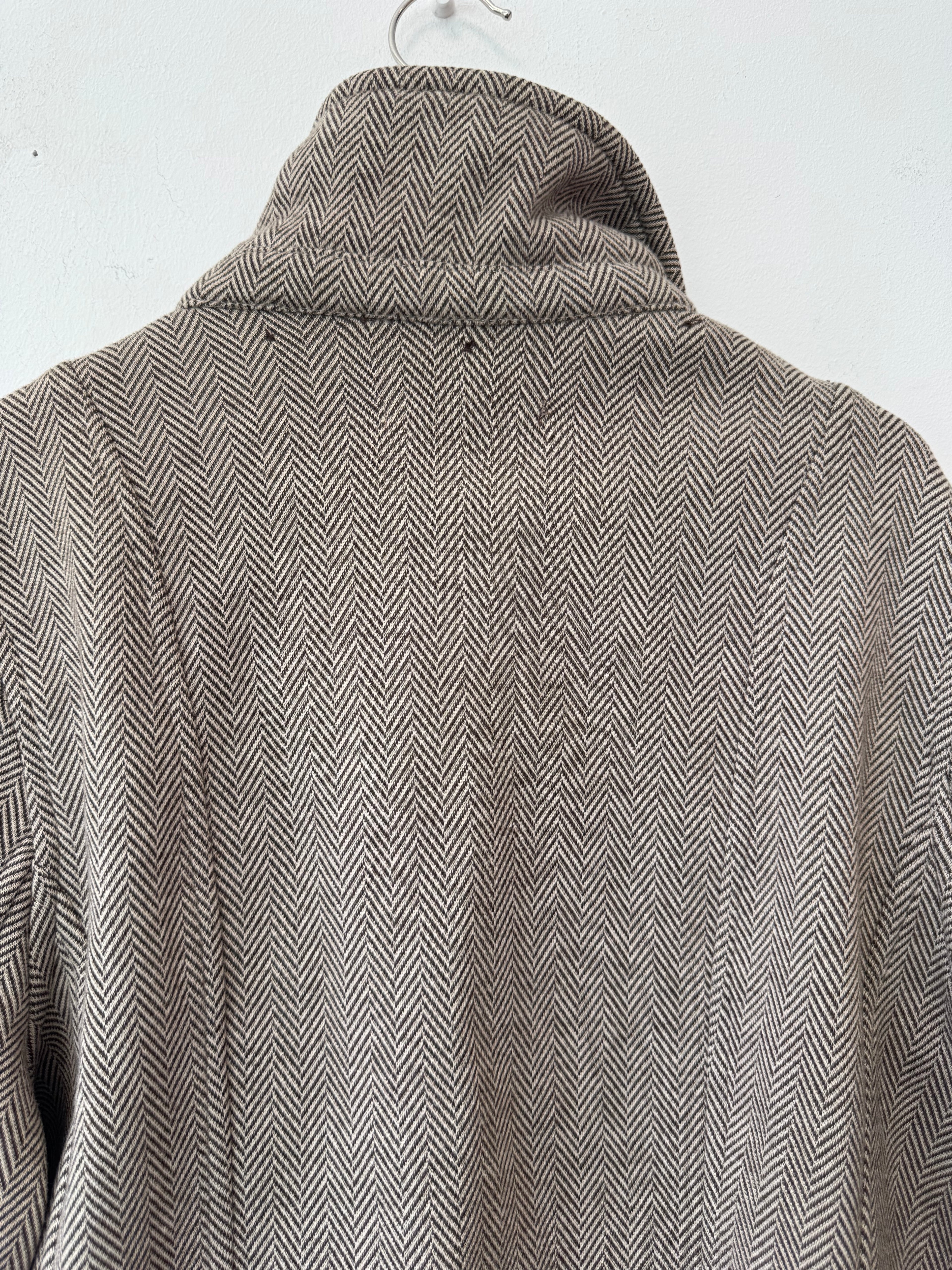 M&S Classic Brown Herringbone Tweed Jacket UK 16 – Very Good Condition