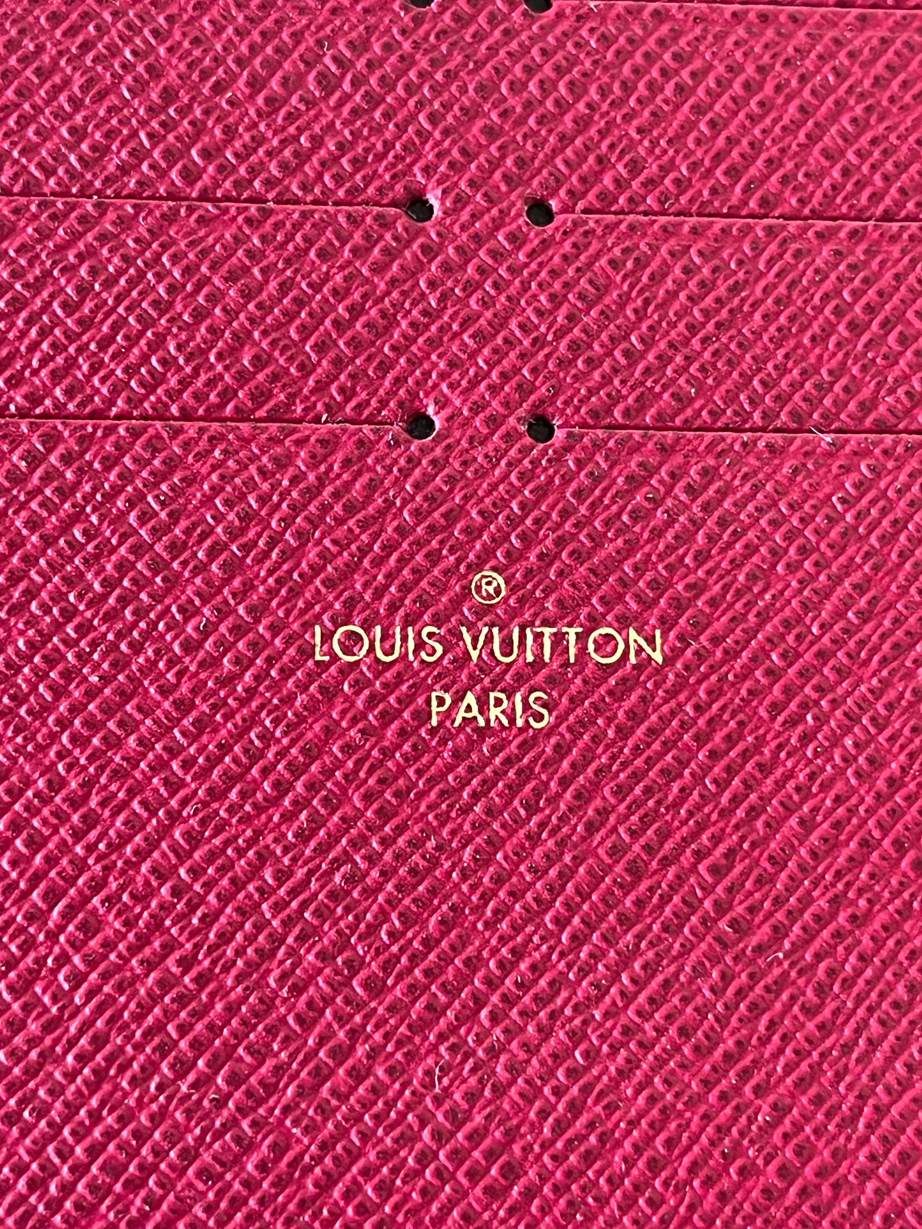 Louis Vuitton Fuchsia Epi Leder Long Wallet – 8 Kartenfächer, Wie Neu
